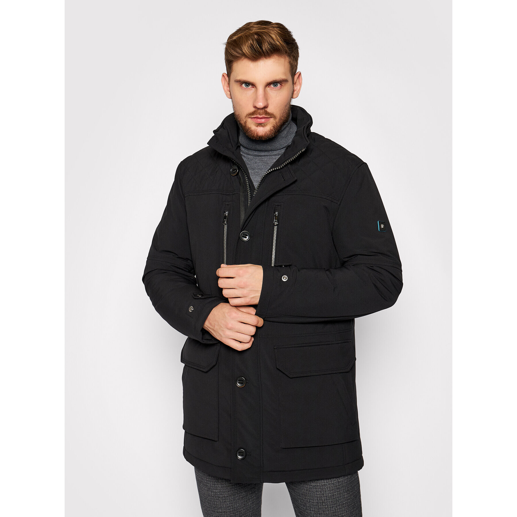 Pierre Cardin Зимно яке 71170 4714 Черен Regular Fit - Pepit.bg