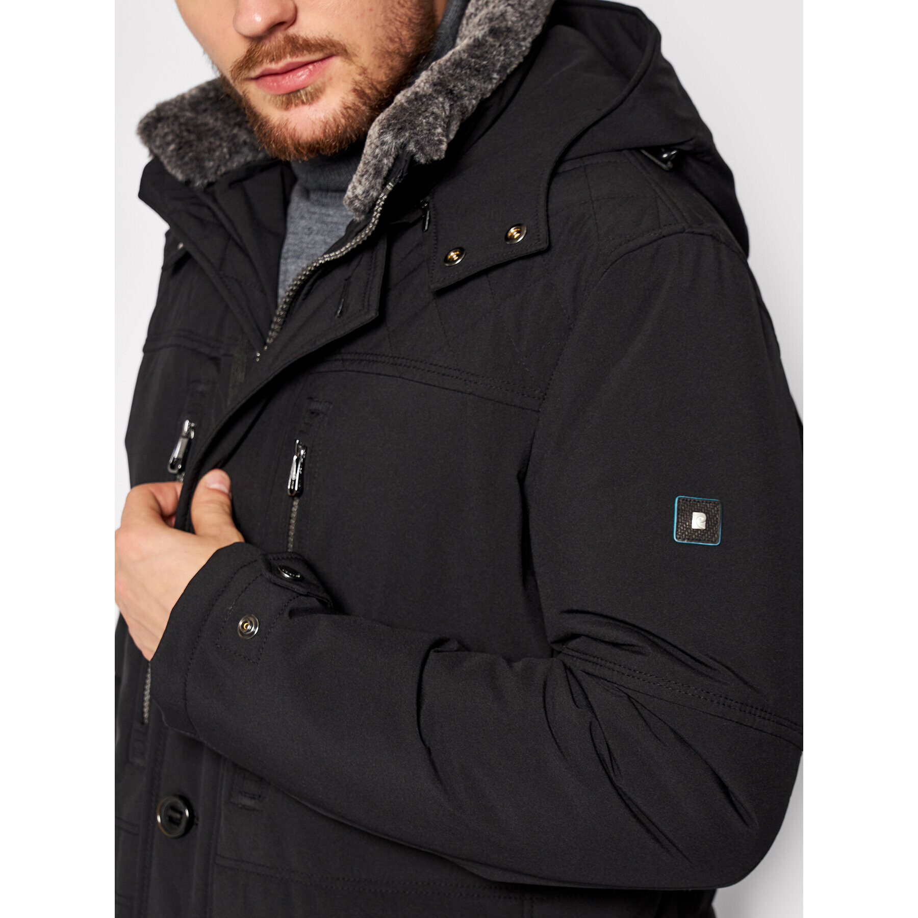 Pierre Cardin Зимно яке 71170 4714 Черен Regular Fit - Pepit.bg