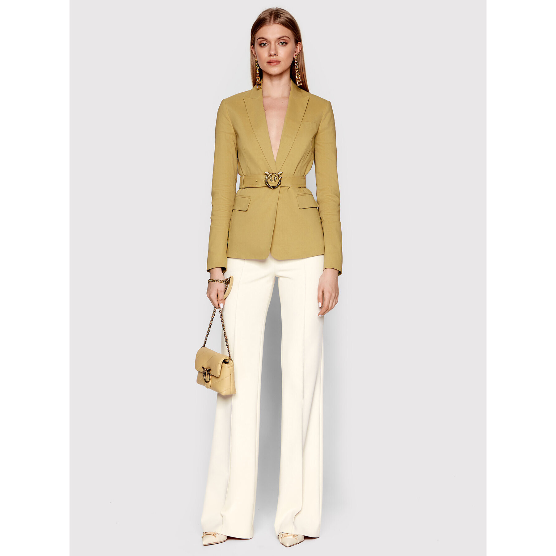 Pinko Блейзър 1G17CB 7435 Бежов Regular Fit - Pepit.bg