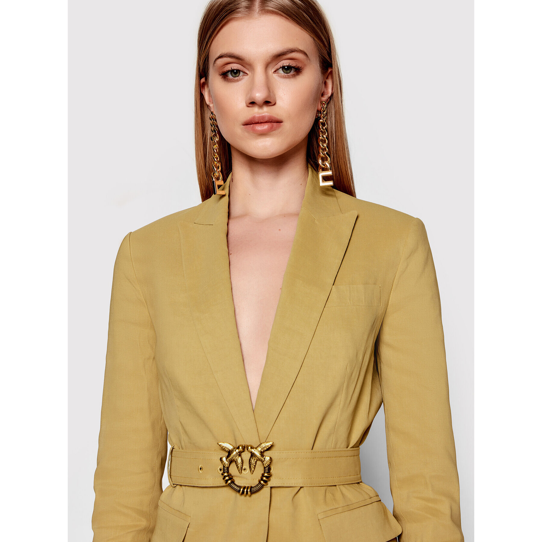 Pinko Блейзър 1G17CB 7435 Бежов Regular Fit - Pepit.bg