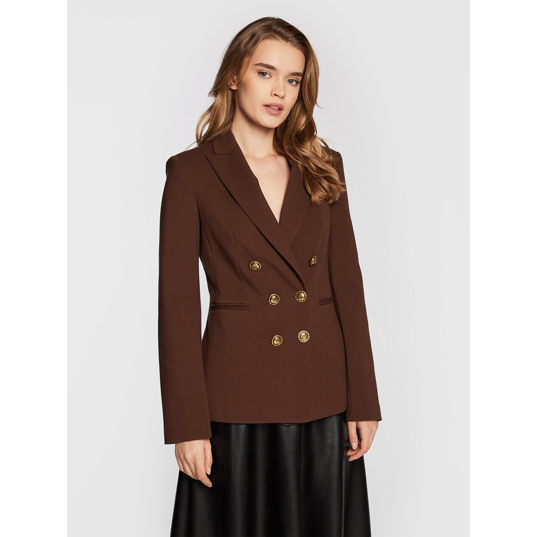 Pinko Сако Alexia 6 1G17VP 1739 Кафяв Regular Fit - Pepit.bg