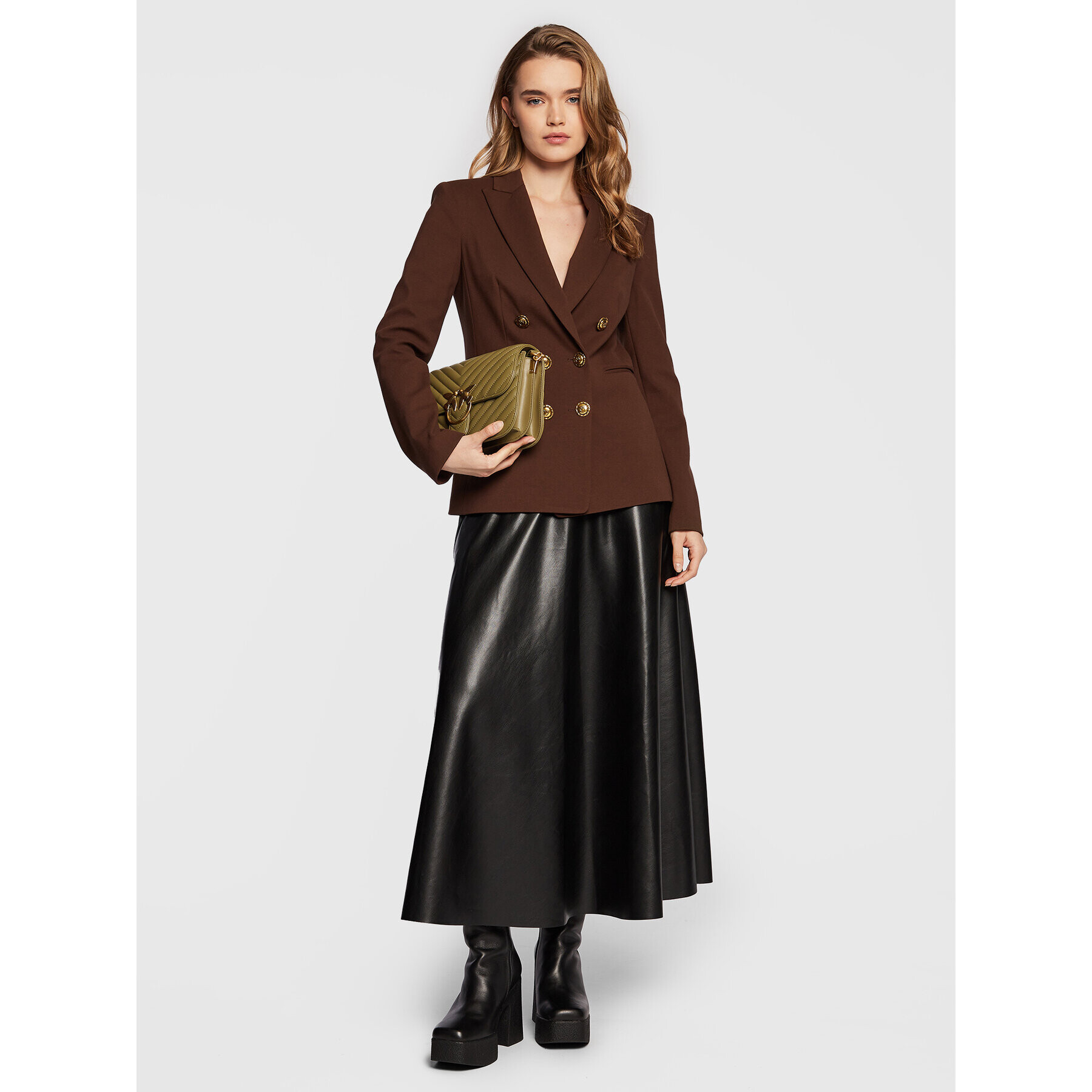 Pinko Сако Alexia 6 1G17VP 1739 Кафяв Regular Fit - Pepit.bg