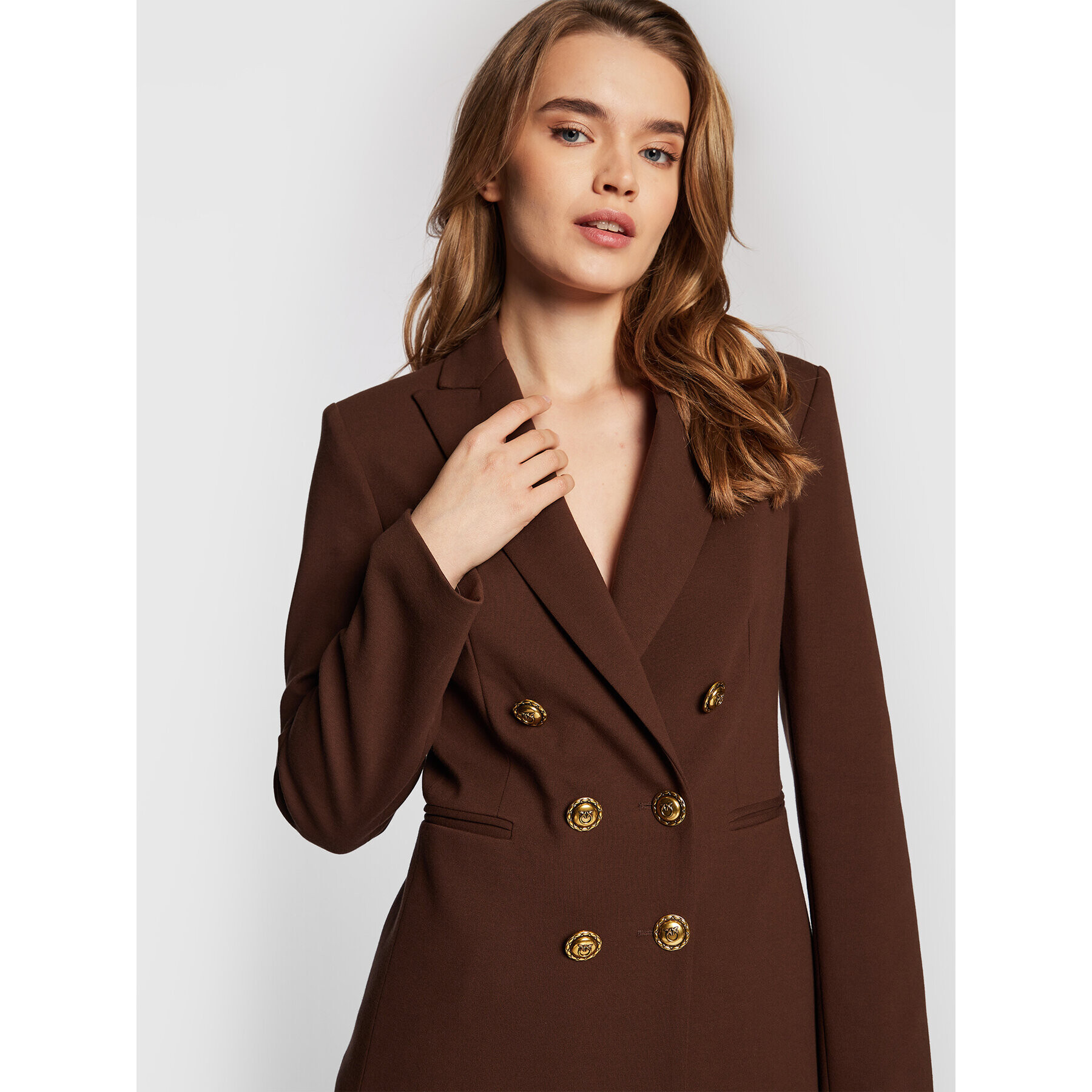 Pinko Сако Alexia 6 1G17VP 1739 Кафяв Regular Fit - Pepit.bg