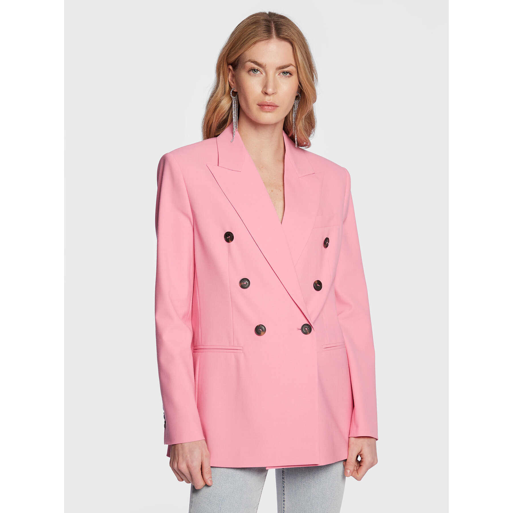 Pinko Блейзър Elegante 100036 A0IH Розов Regular Fit - Pepit.bg