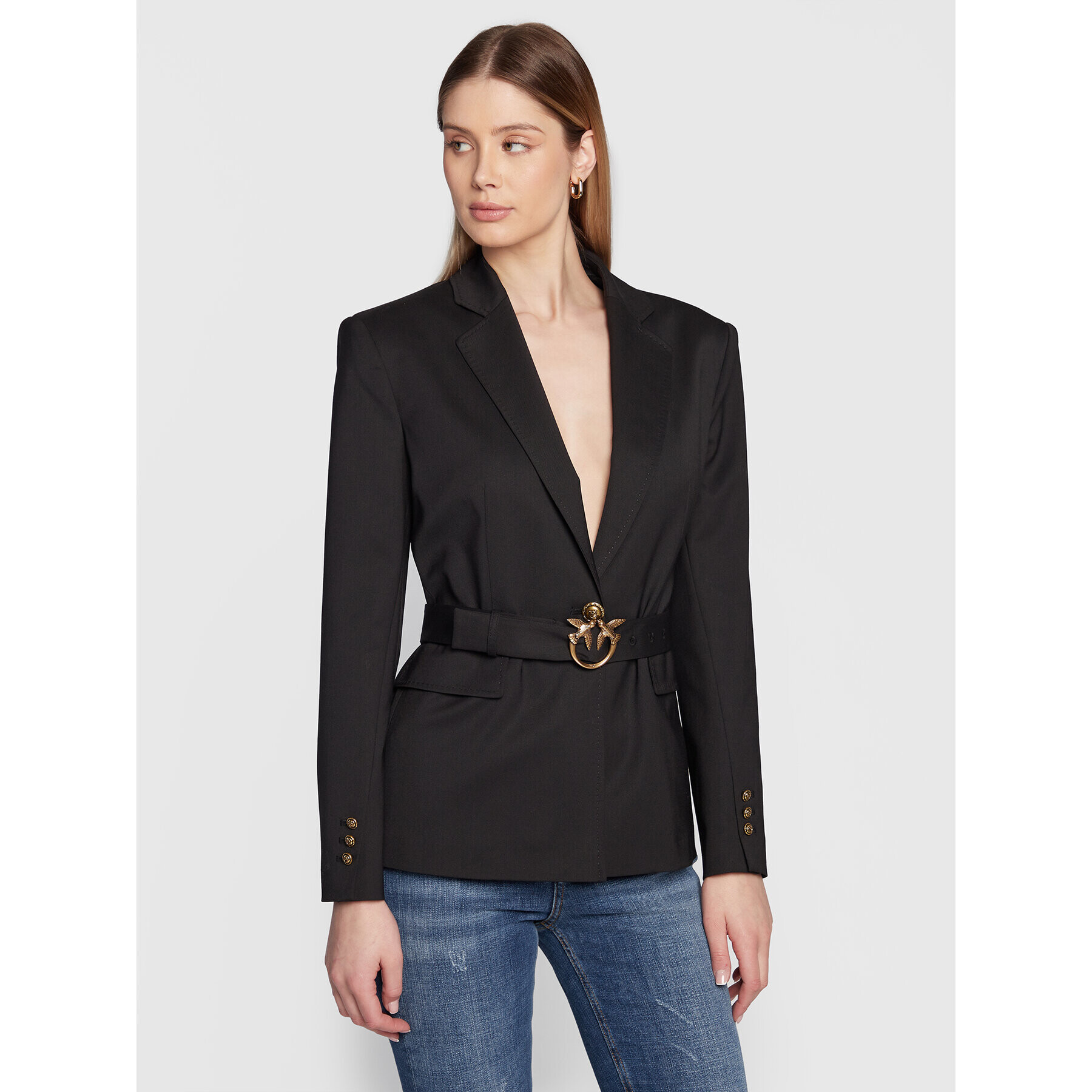 Pinko Сако Ernesta 1G18B3 A04T Черен Regular Fit - Pepit.bg