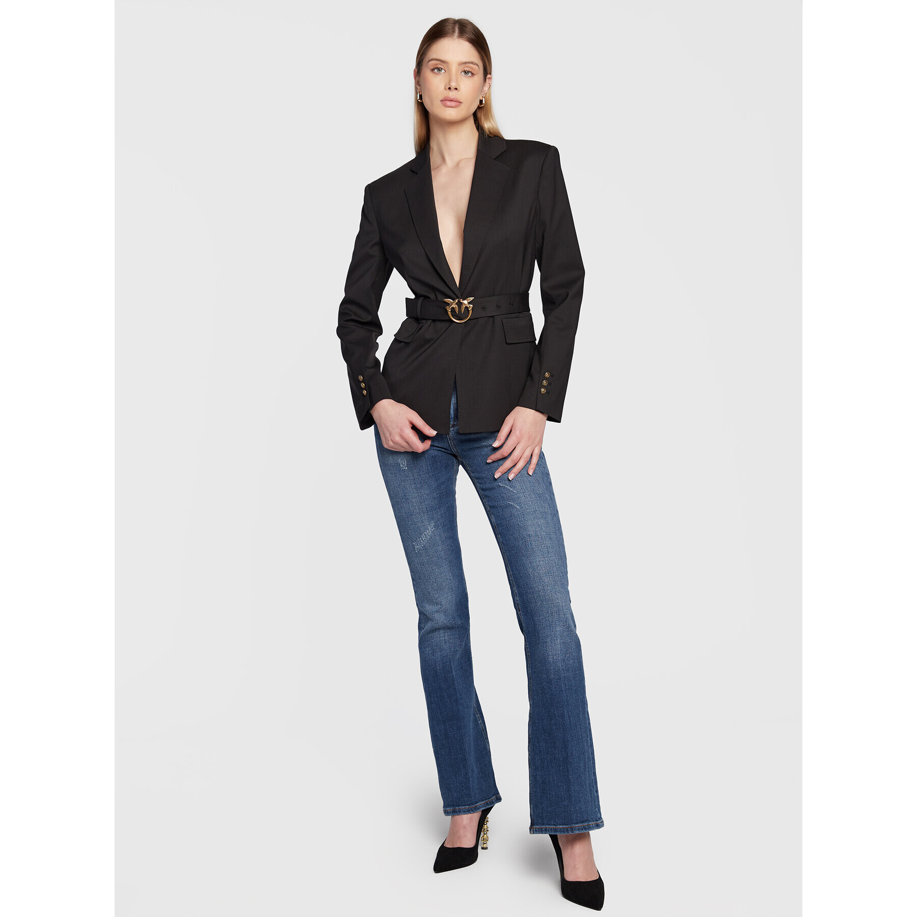 Pinko Сако Ernesta 1G18B3 A04T Черен Regular Fit - Pepit.bg