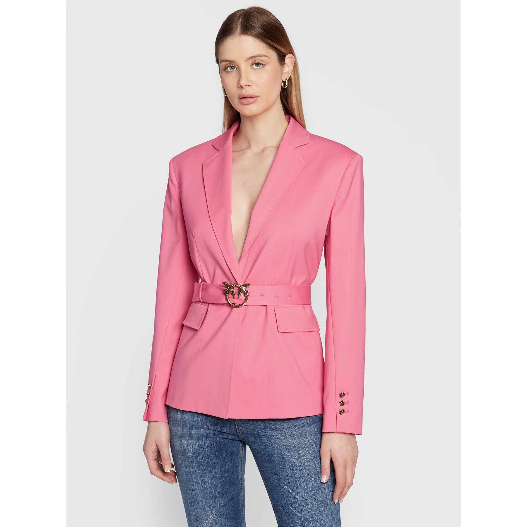 Pinko Сако Ernesta 1G18B3 A04T Розов Regular Fit - Pepit.bg