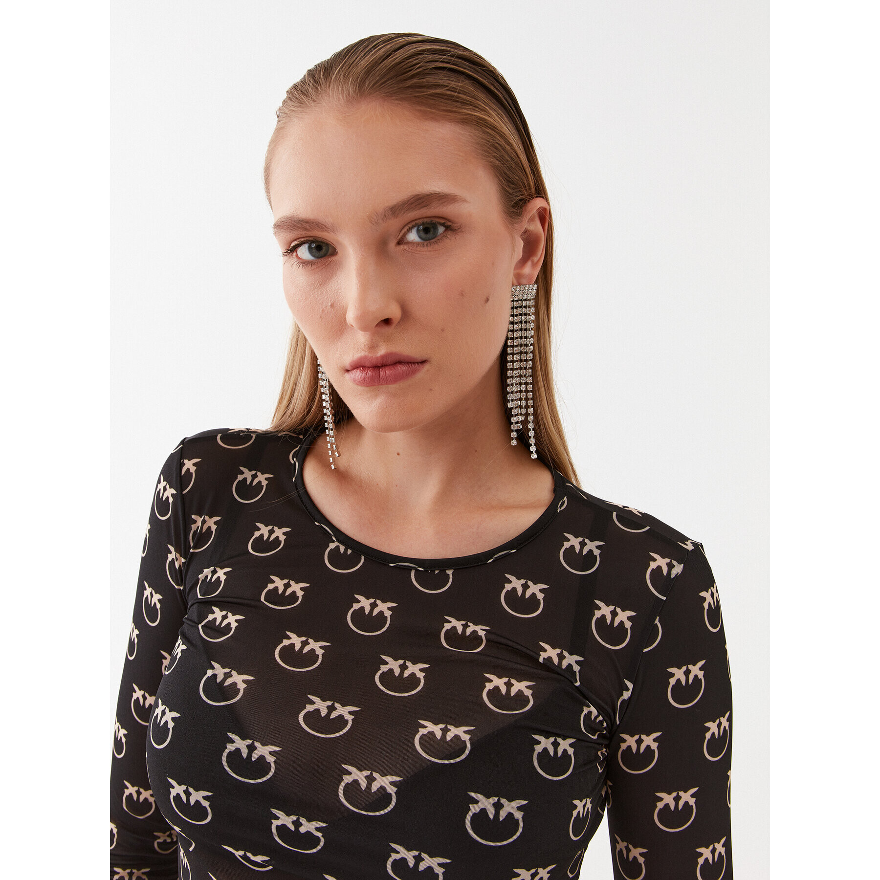 Pinko Блуза Berlino 100639 A13G Черен Slim Fit - Pepit.bg