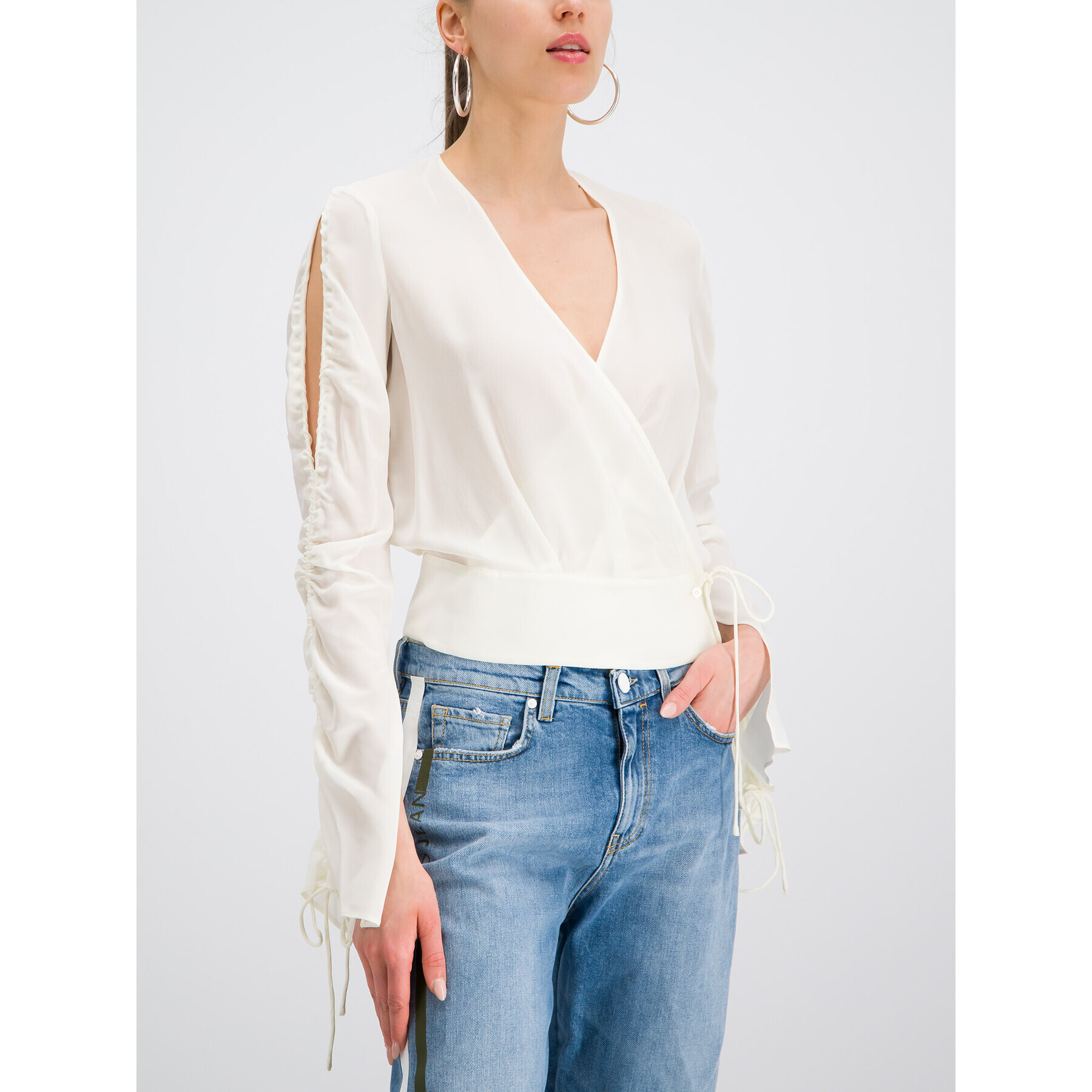 Pinko Блуза PE 19 PBK2 1B13T3 7312 Бял Regular Fit - Pepit.bg