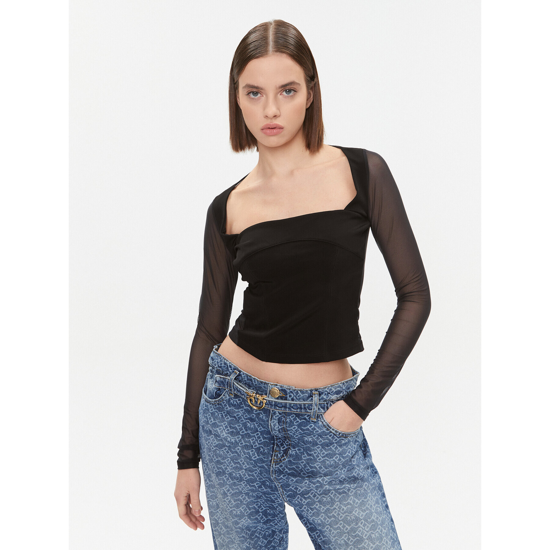 Pinko Блуза Soul 102564 A1EG Черен Regular Fit - Pepit.bg
