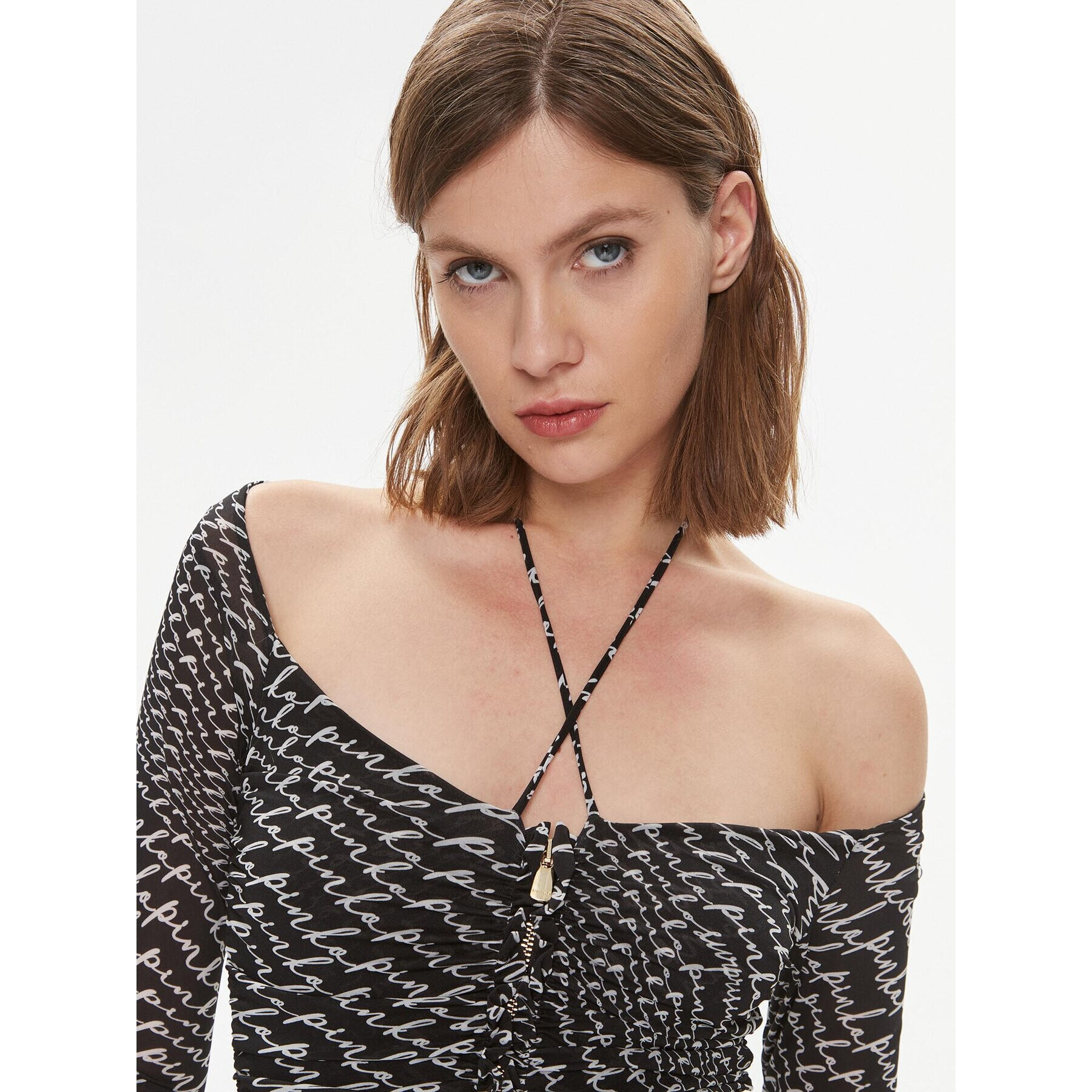 Pinko Боди Birba 102221 A1A0 Черен Slim Fit - Pepit.bg