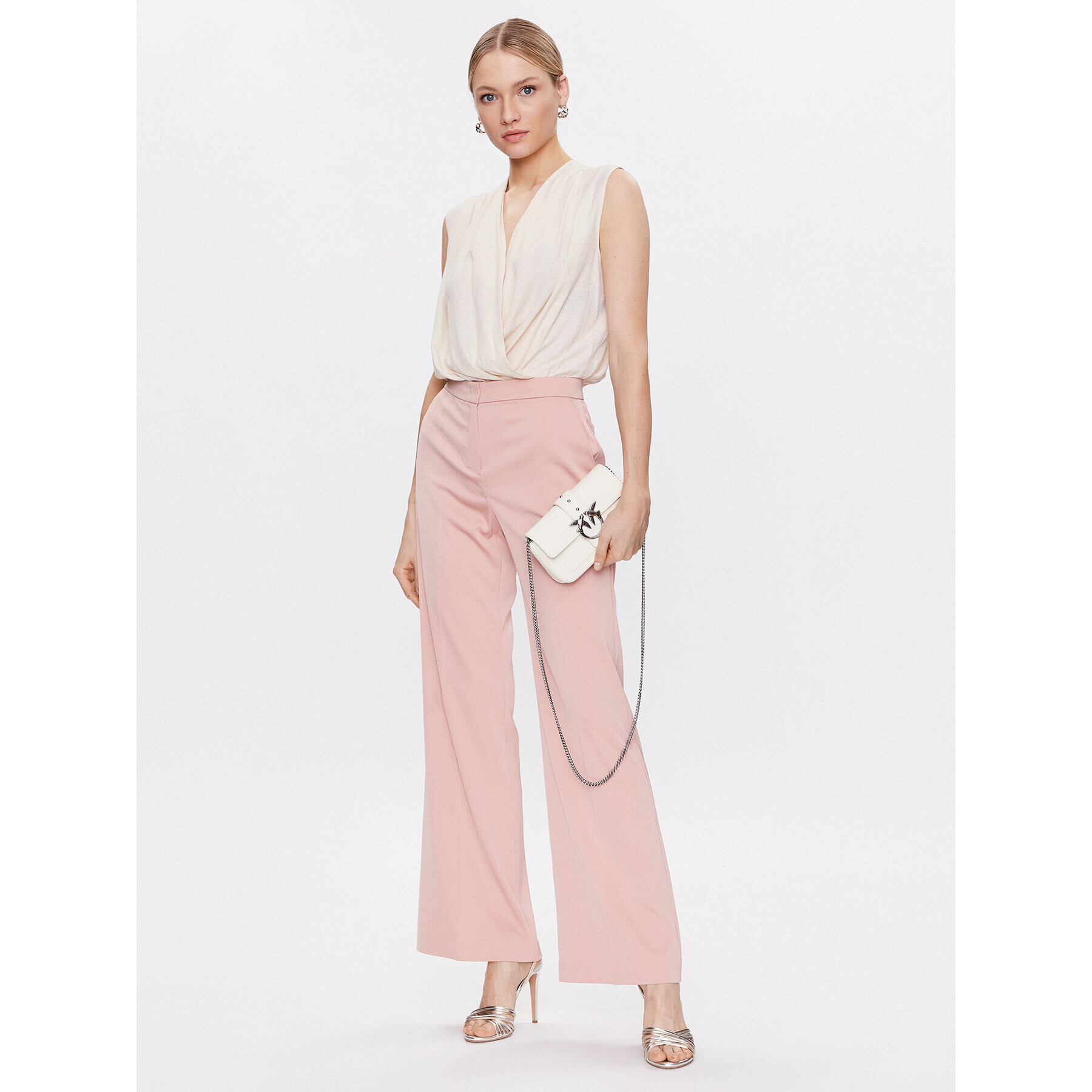 Pinko Боди Ines 100122 A01P Екрю Regular Fit - Pepit.bg