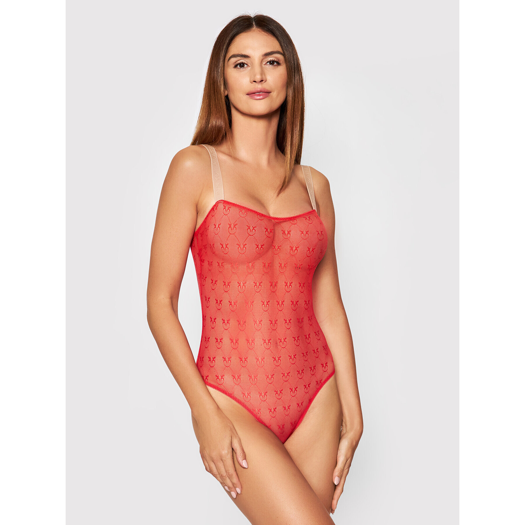 Pinko Боди Perdonami 1 21-22 BLK01 1G16WL Y7ES Червен - Pepit.bg