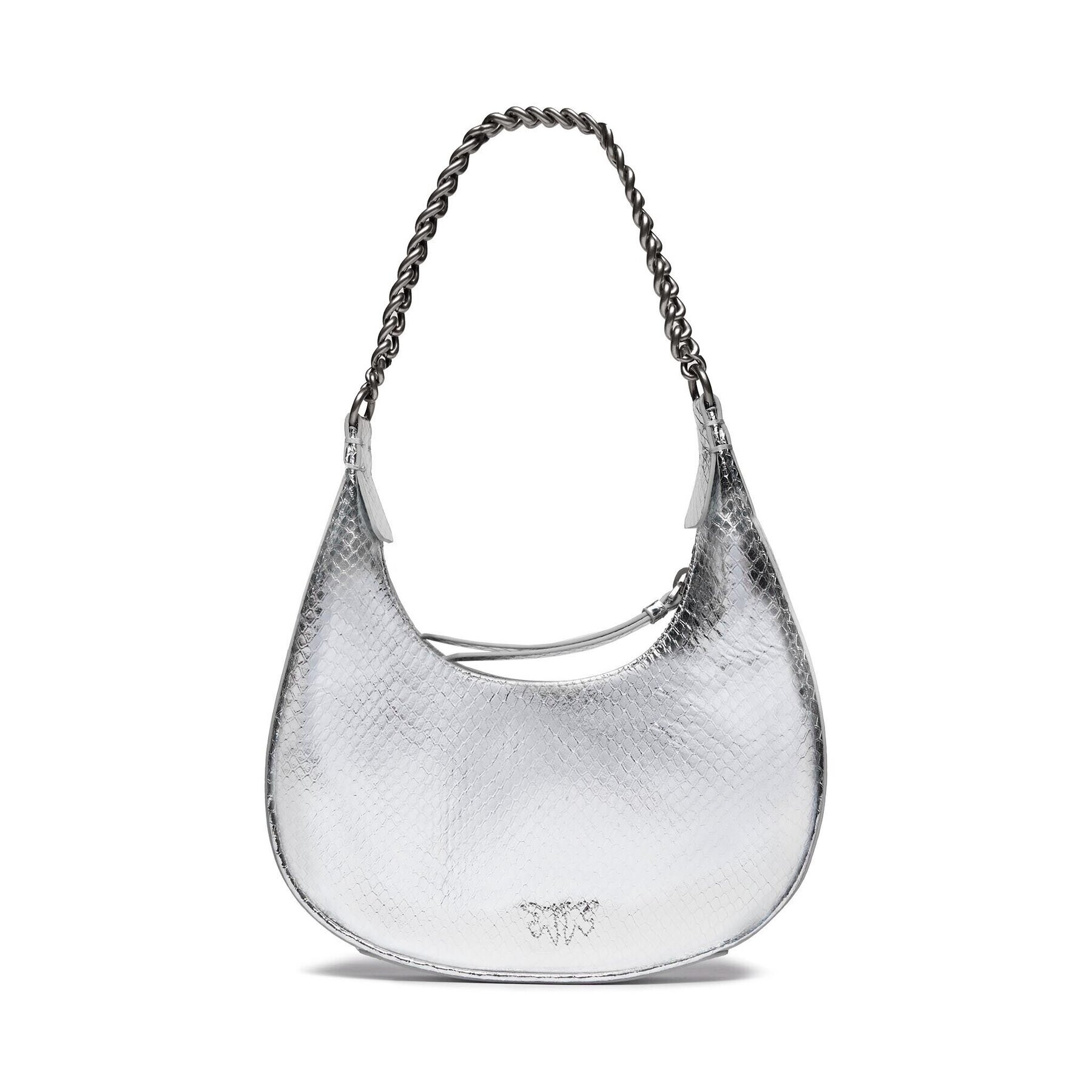 Pinko Дамска чанта Brioche Hobo Mini Al 23-24 PLTT 101433 A180 Сребрист - Pepit.bg