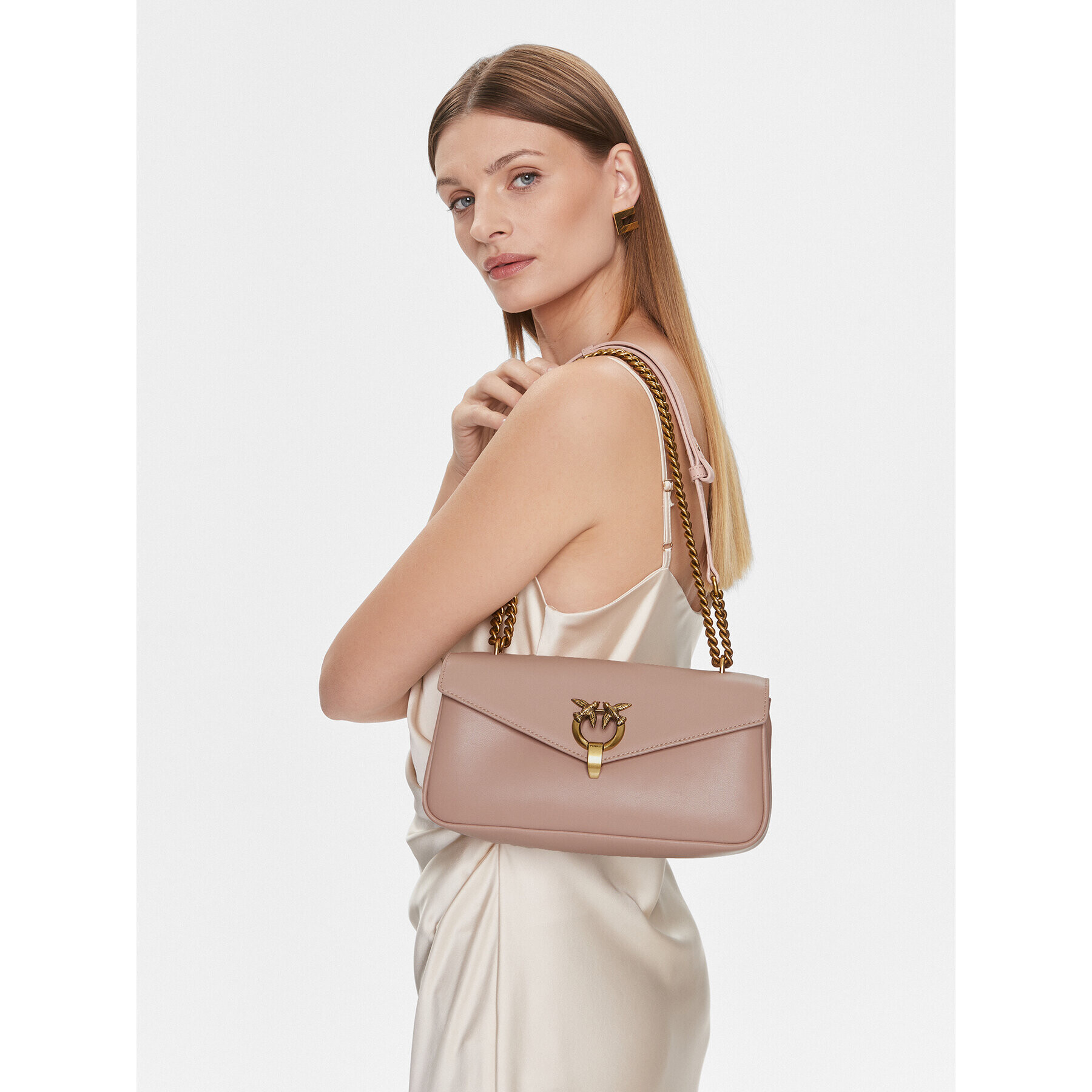 Pinko Дамска чанта Cupido Baguette . AI 23-24 PLTT 101750 A0Q0 Розов - Pepit.bg