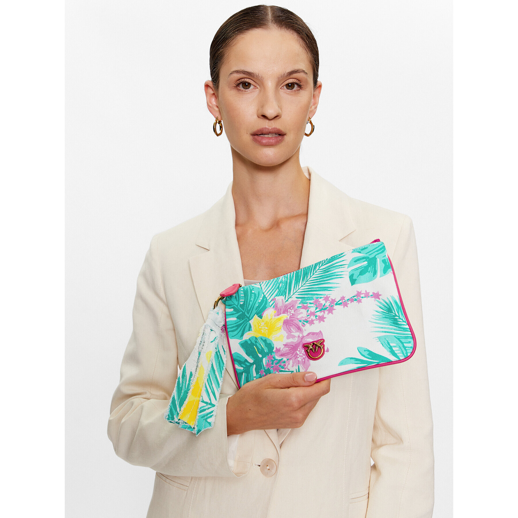 Pinko Дамска чанта Flat Classic PE 23 PCPL 100455 A0PZ Бял - Pepit.bg