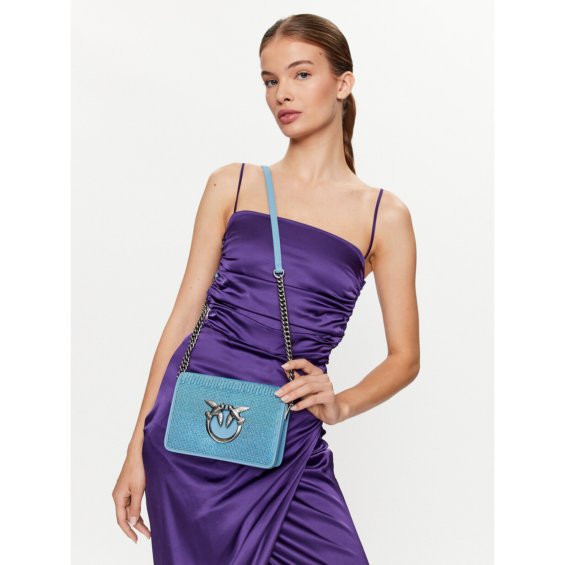 Pinko Дамска чанта Love Click Mini PE 23 PLTT 100067 A0FC Син - Pepit.bg