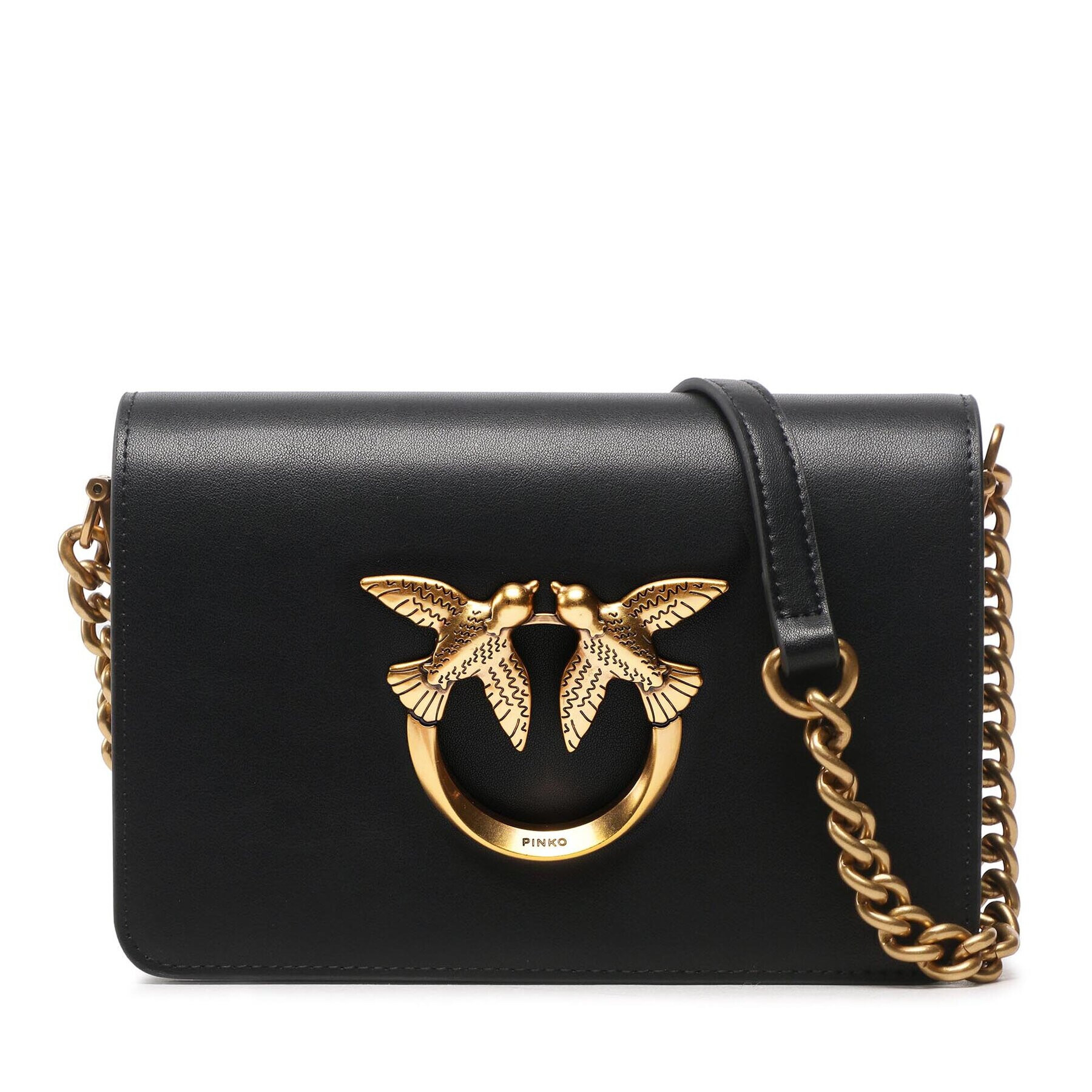 Pinko Дамска чанта Love Click Mini Vitello Seta 100067 A0F1 Черен - Pepit.bg