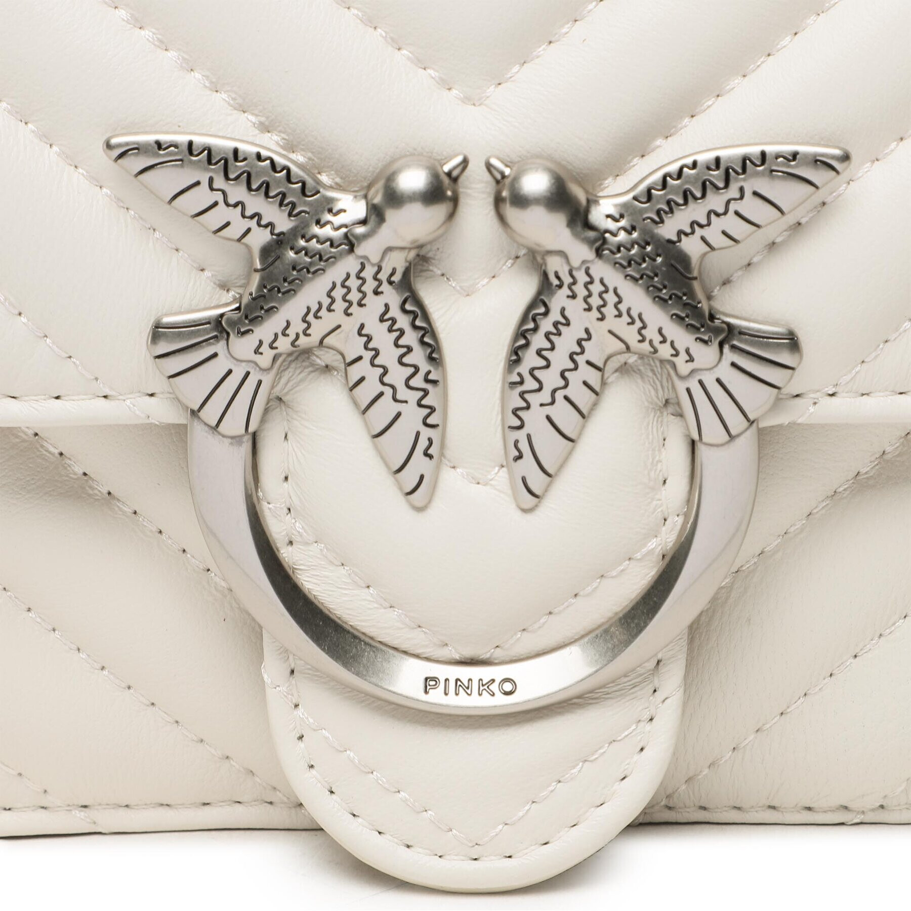 Pinko Дамска чанта Love Icon Mini Dc 100074 A0GK Бял - Pepit.bg