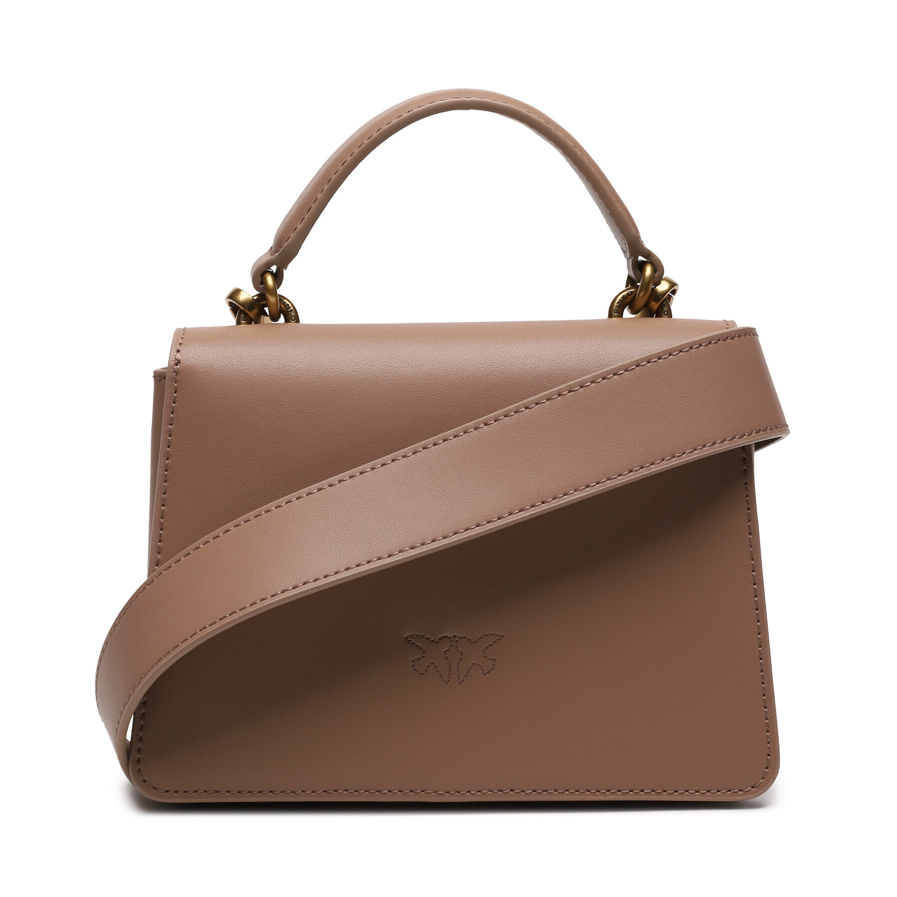 Pinko Дамска чанта Love One Top Handle Mini Light 100071 A0F1 Кафяв - Pepit.bg