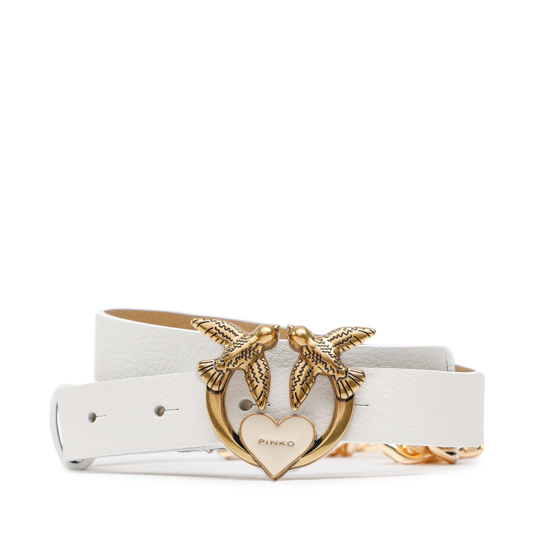 Pinko Дамски колан Love Belt H2 20222 1H2147 A089 Бял - Pepit.bg