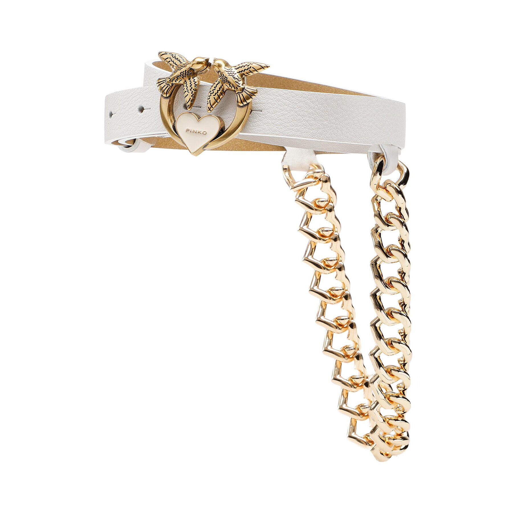 Pinko Дамски колан Love Belt H2 20222 1H2147 A089 Бял - Pepit.bg