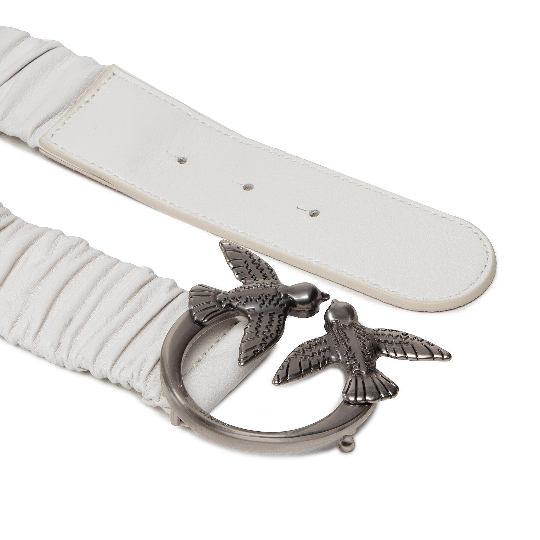Pinko Дамски колан -Love Ruffle 1 H4 Belt Бял - Pepit.bg