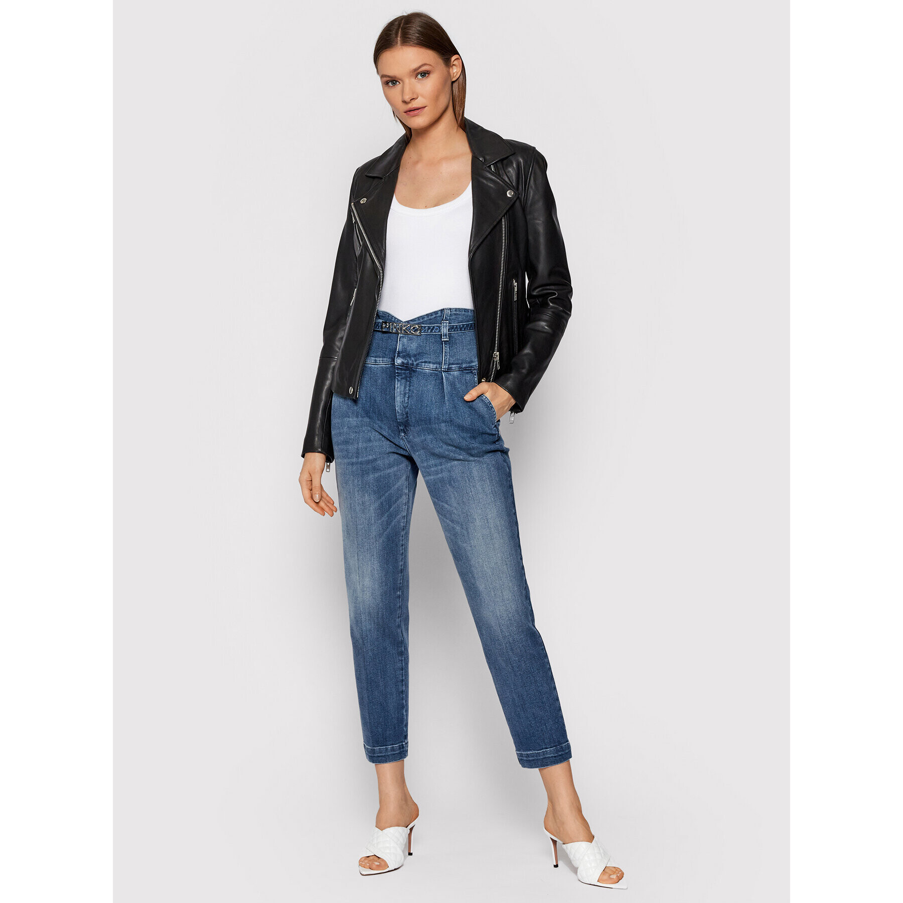 Pinko Дънки Ariel 1J10QS Y78M Син Standard Fit - Pepit.bg