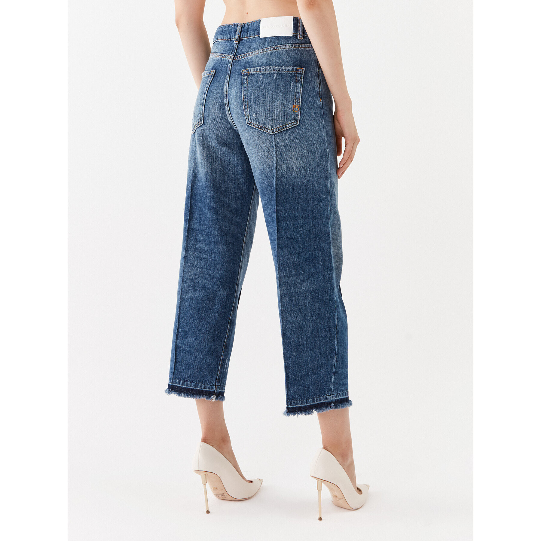 Pinko Дънки Barbara 101713 A146 Син Boyfriend Fit - Pepit.bg