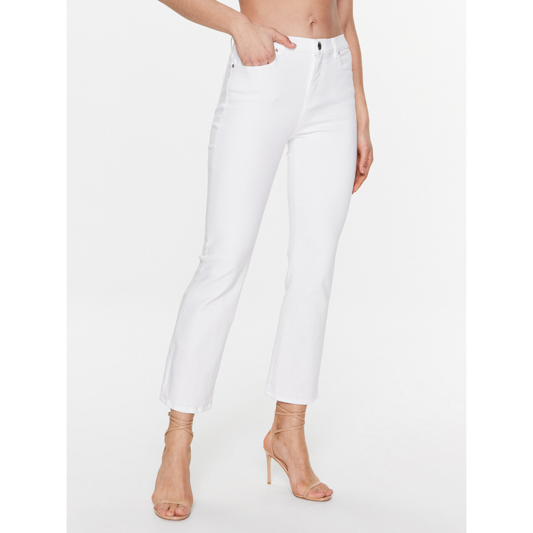 Pinko Дънки Brenda 100172 A0FQ Бял Bootcut Fit - Pepit.bg