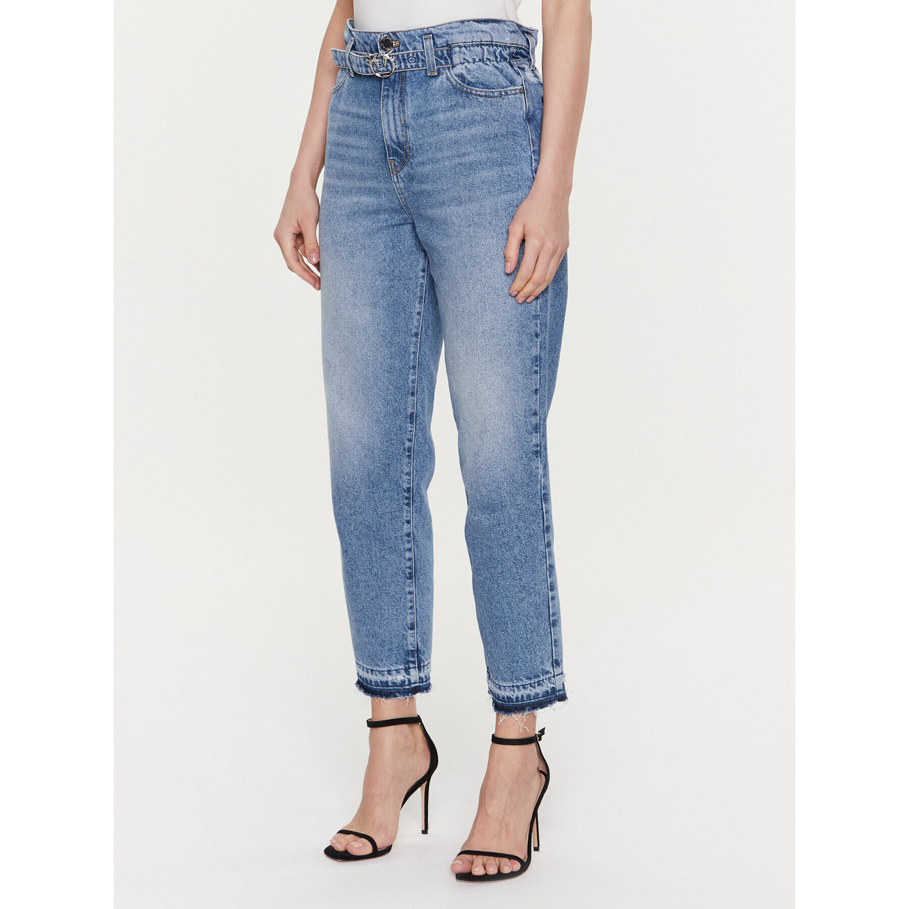 Pinko Дънки Flexi Maddie 100232 A0FX Син Mom Fit - Pepit.bg