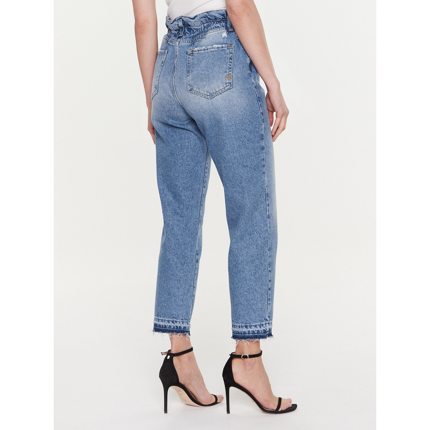 Pinko Дънки Flexi Maddie 100232 A0FX Син Mom Fit - Pepit.bg