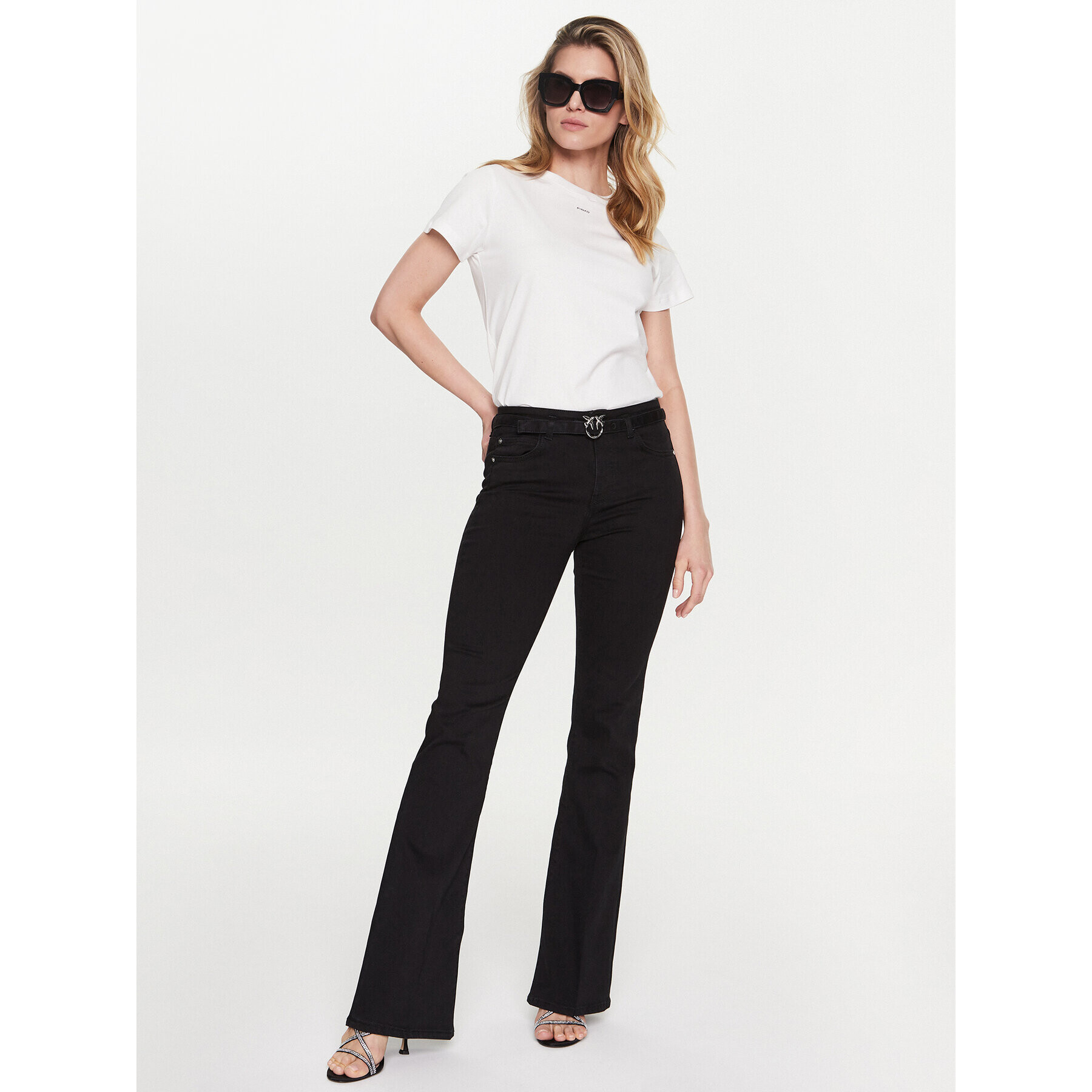 Pinko Дънки Flora 100166 A0FE Черен Flare Fit - Pepit.bg