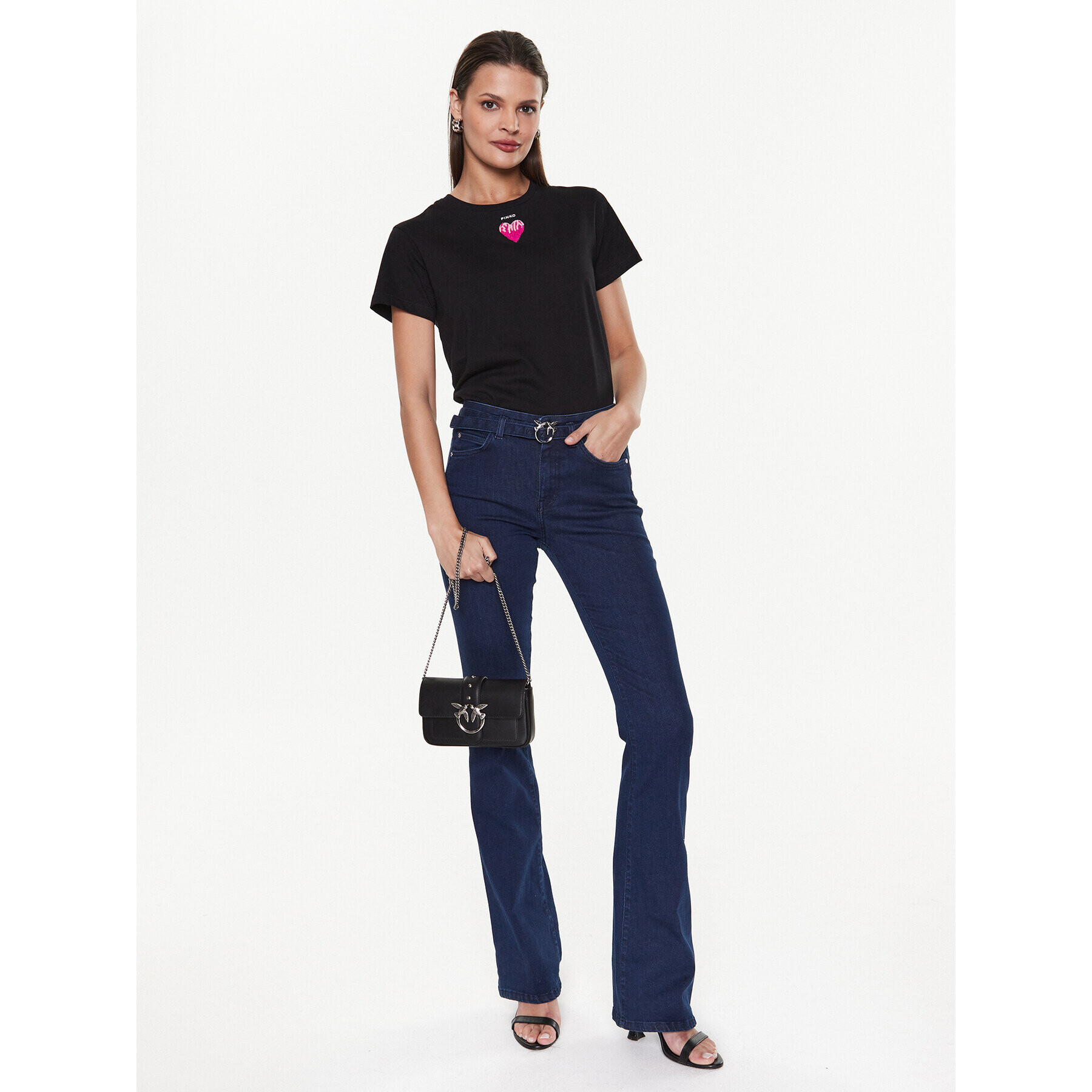 Pinko Дънки Flora 100166 A0FE Тъмносин Flare Fit - Pepit.bg