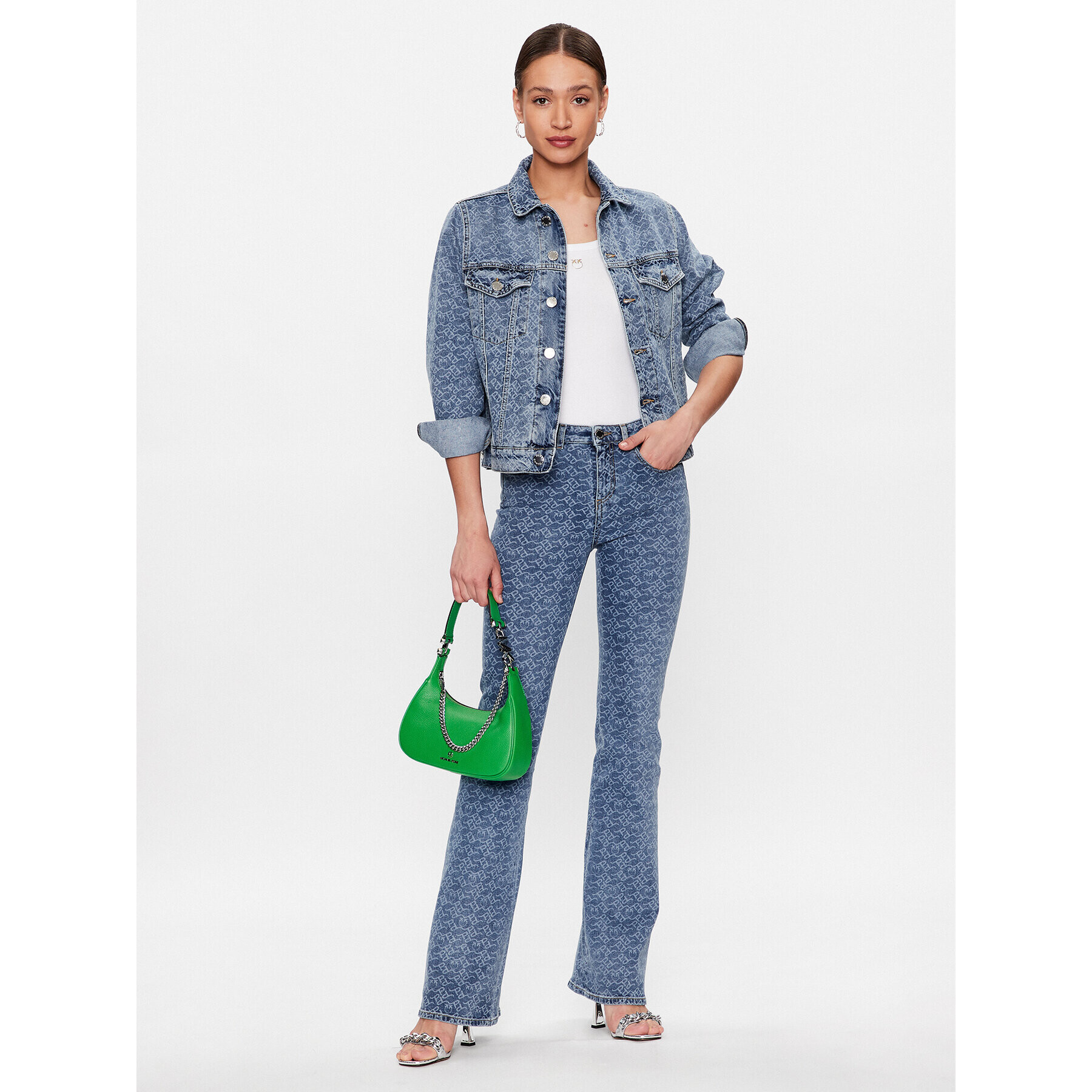 Pinko Дънки Flora 100561 A0Q0 Син Flare Fit - Pepit.bg