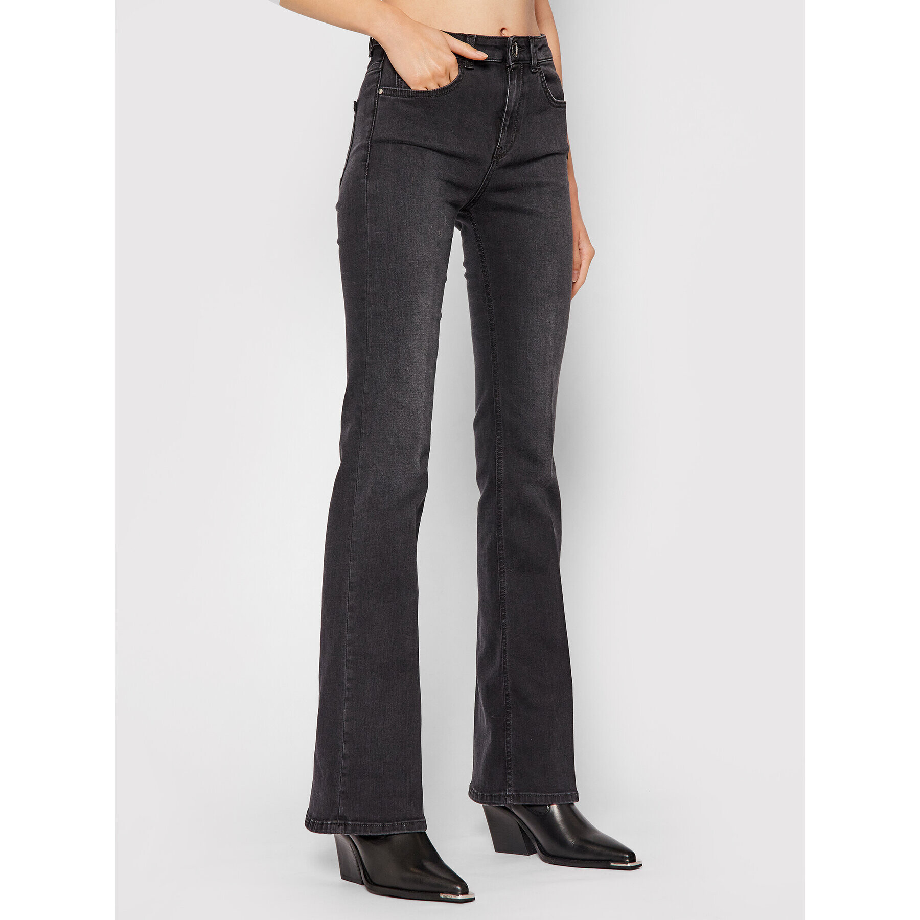Pinko Дънки Flora 1J10PD Y78P Черен Flare Fit - Pepit.bg