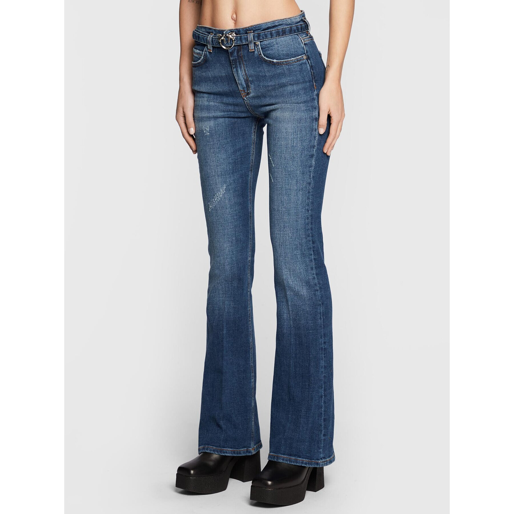 Pinko Дънки Flora 1J10ZQ Y78Q Син Bootcut Fit - Pepit.bg