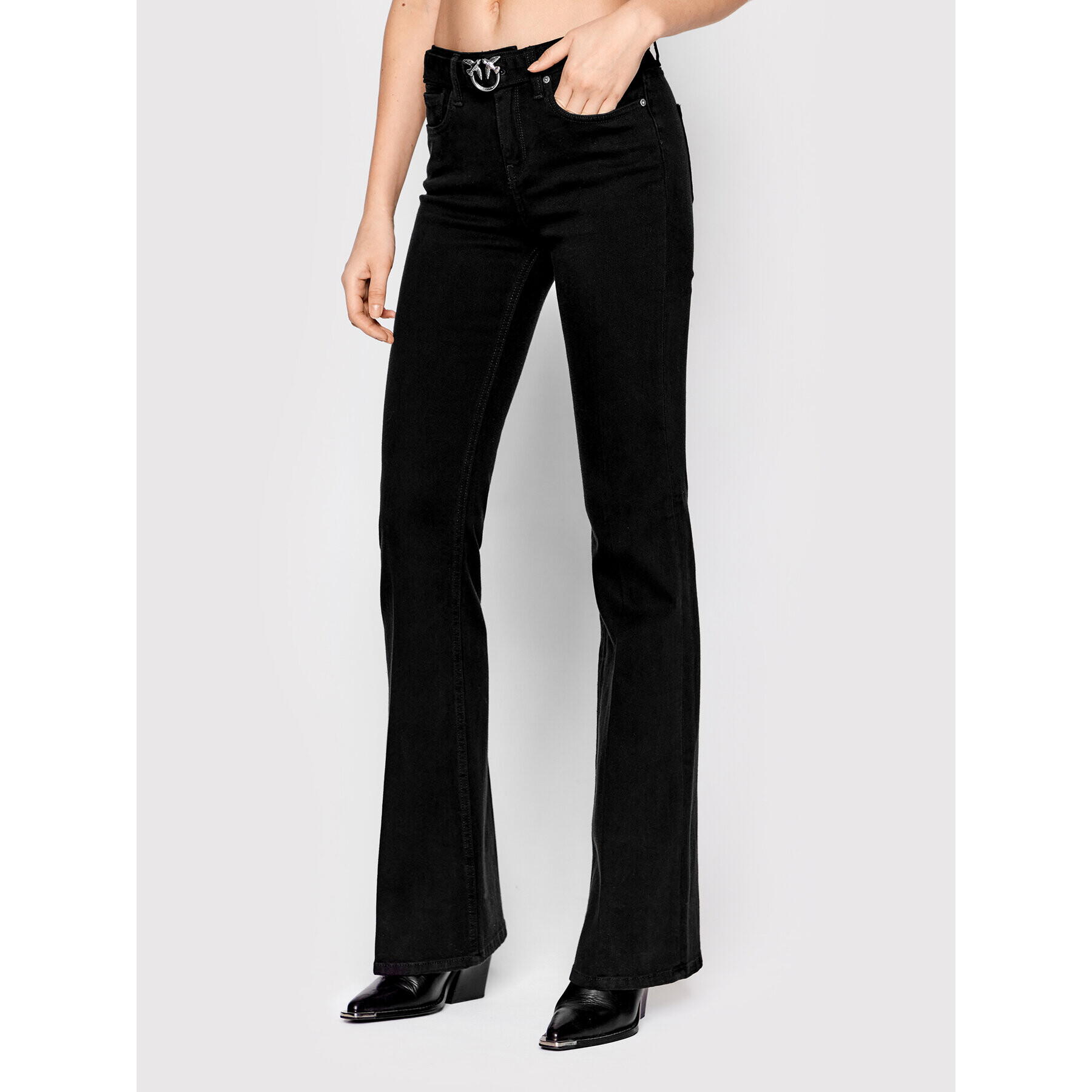 Pinko Дънки Flora 24 1J10VN Y64A Черен Regular Fit - Pepit.bg