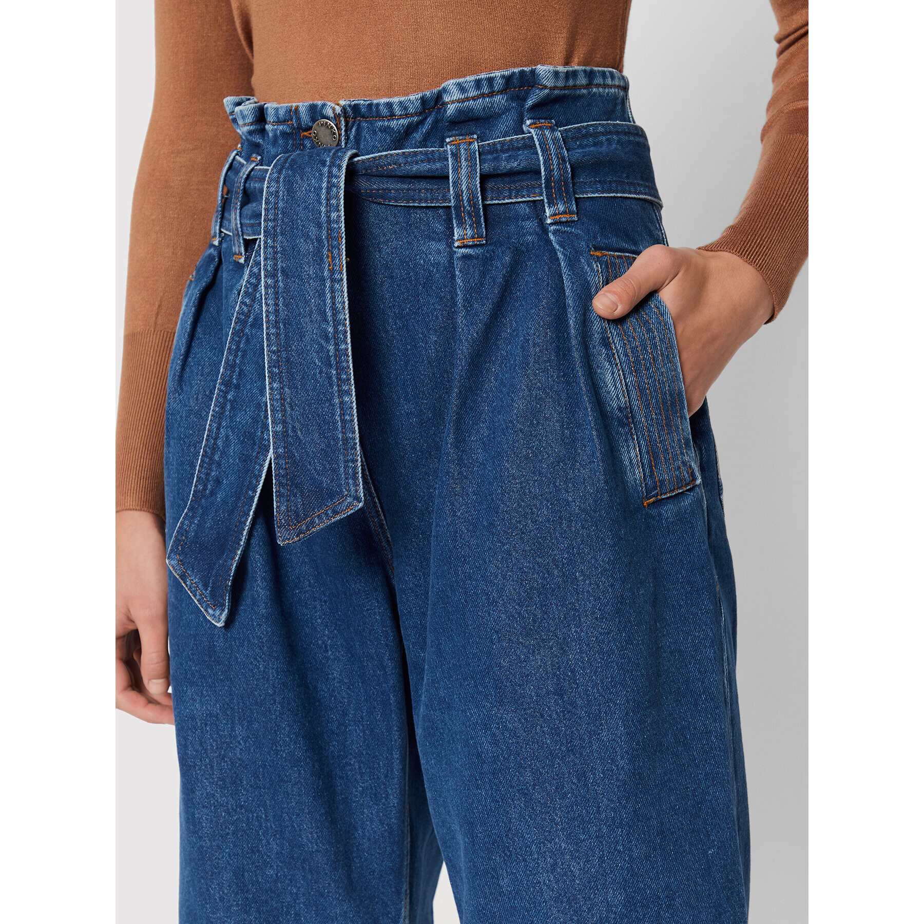 Pinko Дънки Gracidio 1J111A A0A0 Син Relaxed Fit - Pepit.bg