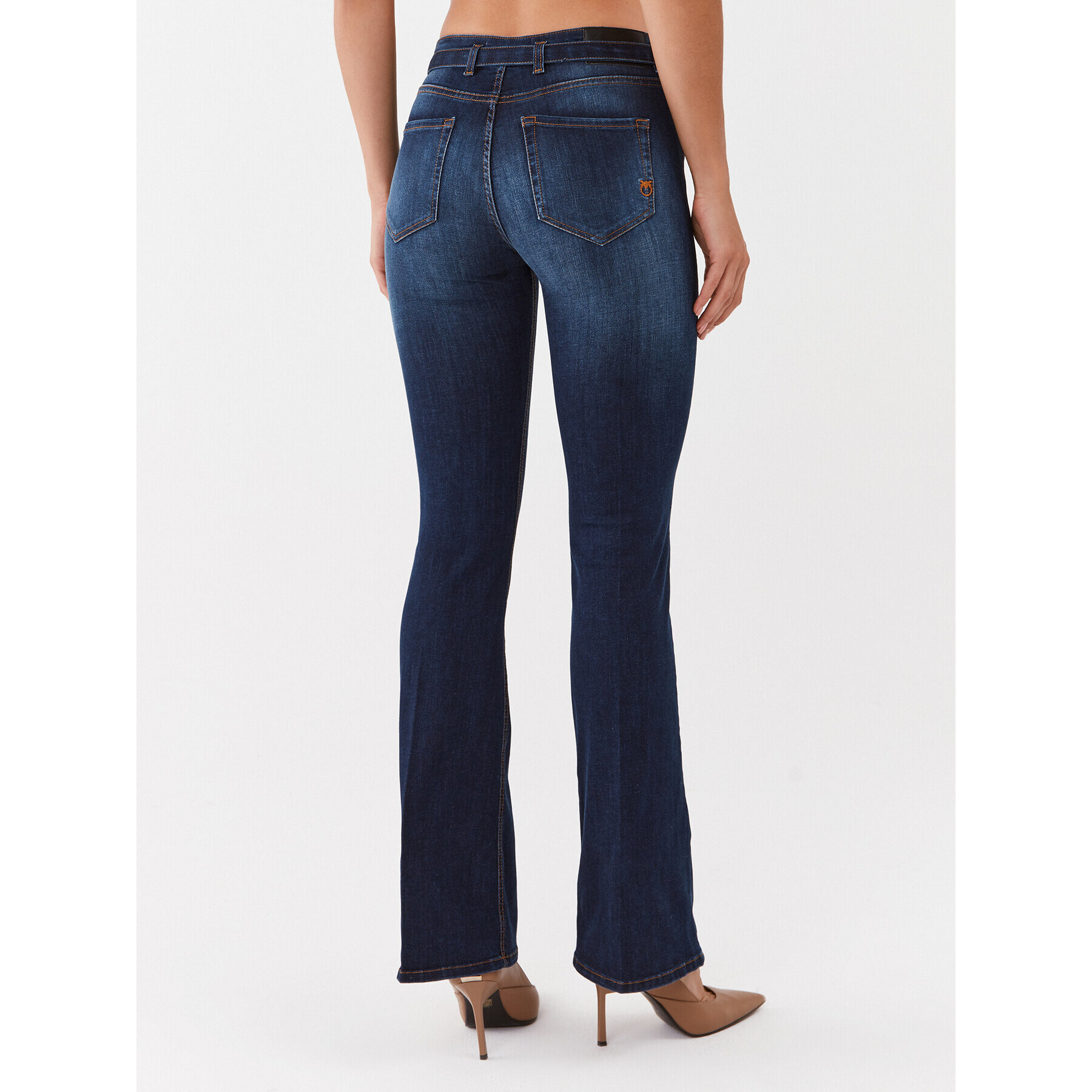 Pinko Дънки Lavaggio 100166 A143 Тъмносин Flare Fit - Pepit.bg