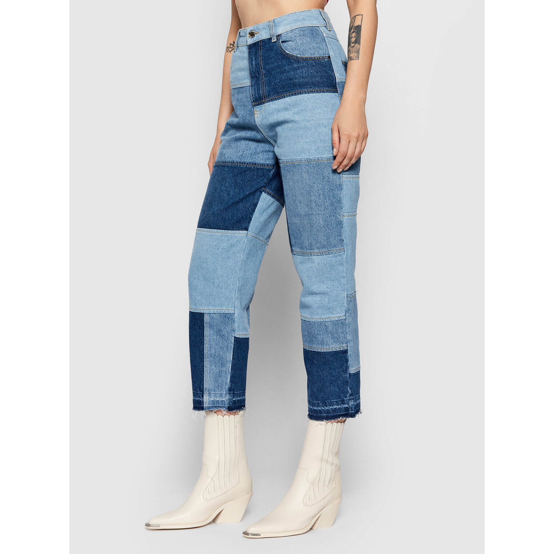 Pinko Дънки Oxnard 1J10SC Y7JA Син Relaxed Fit - Pepit.bg