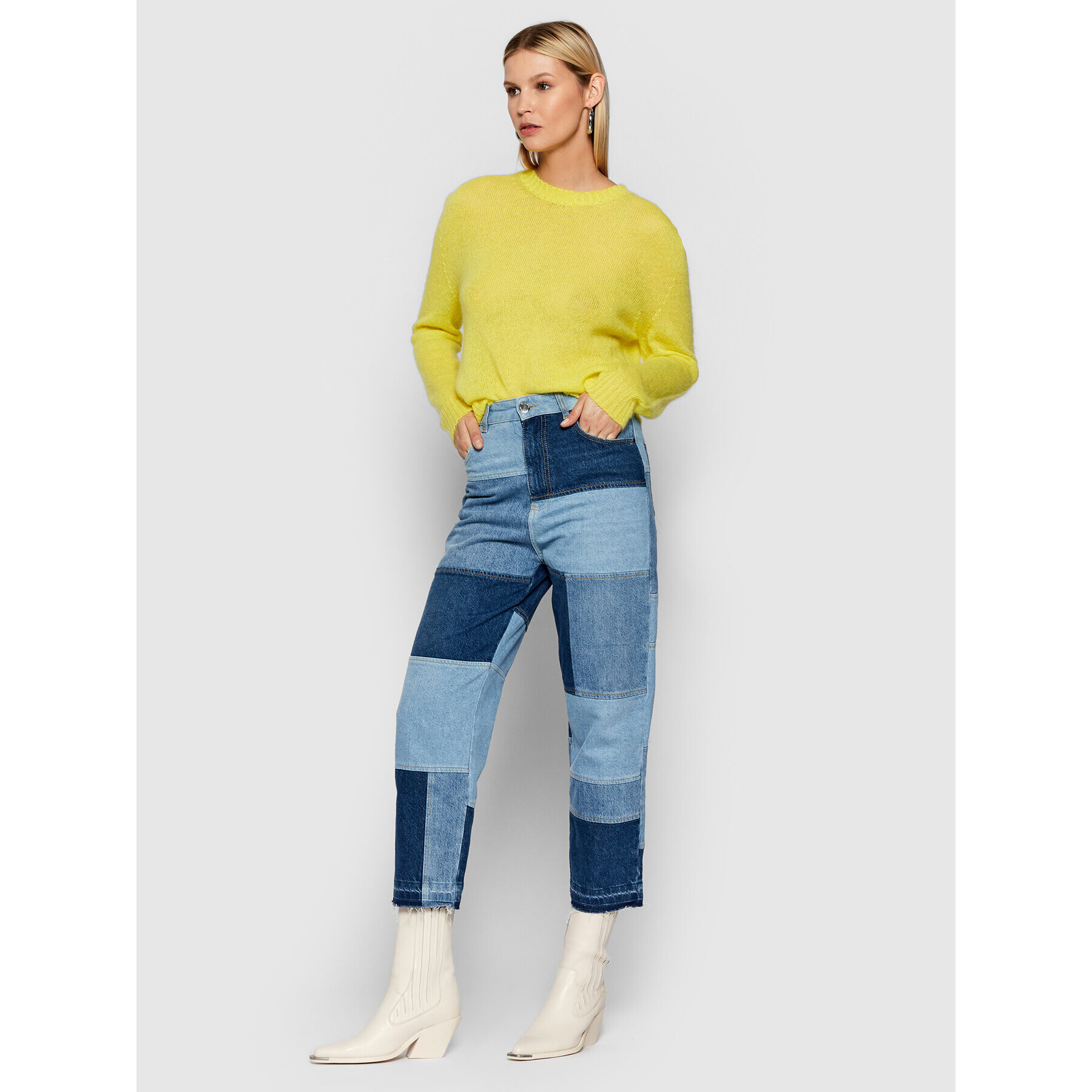 Pinko Дънки Oxnard 1J10SC Y7JA Син Relaxed Fit - Pepit.bg