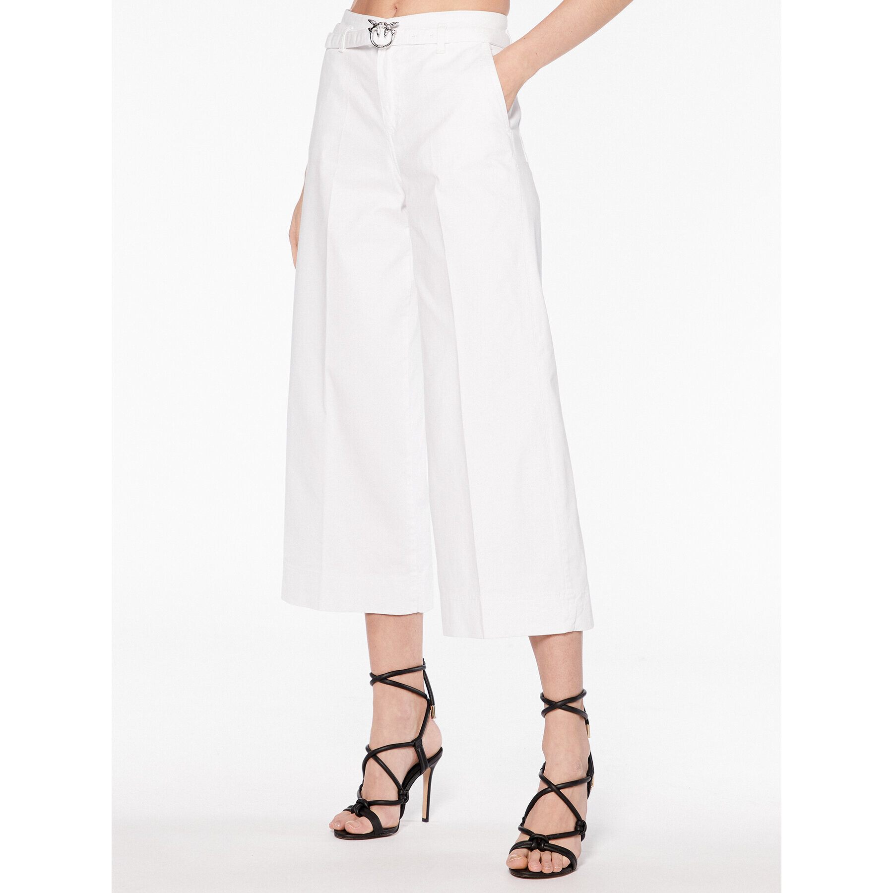 Pinko Дънки Peggy 100168 A0G7 Бял Flare Fit - Pepit.bg