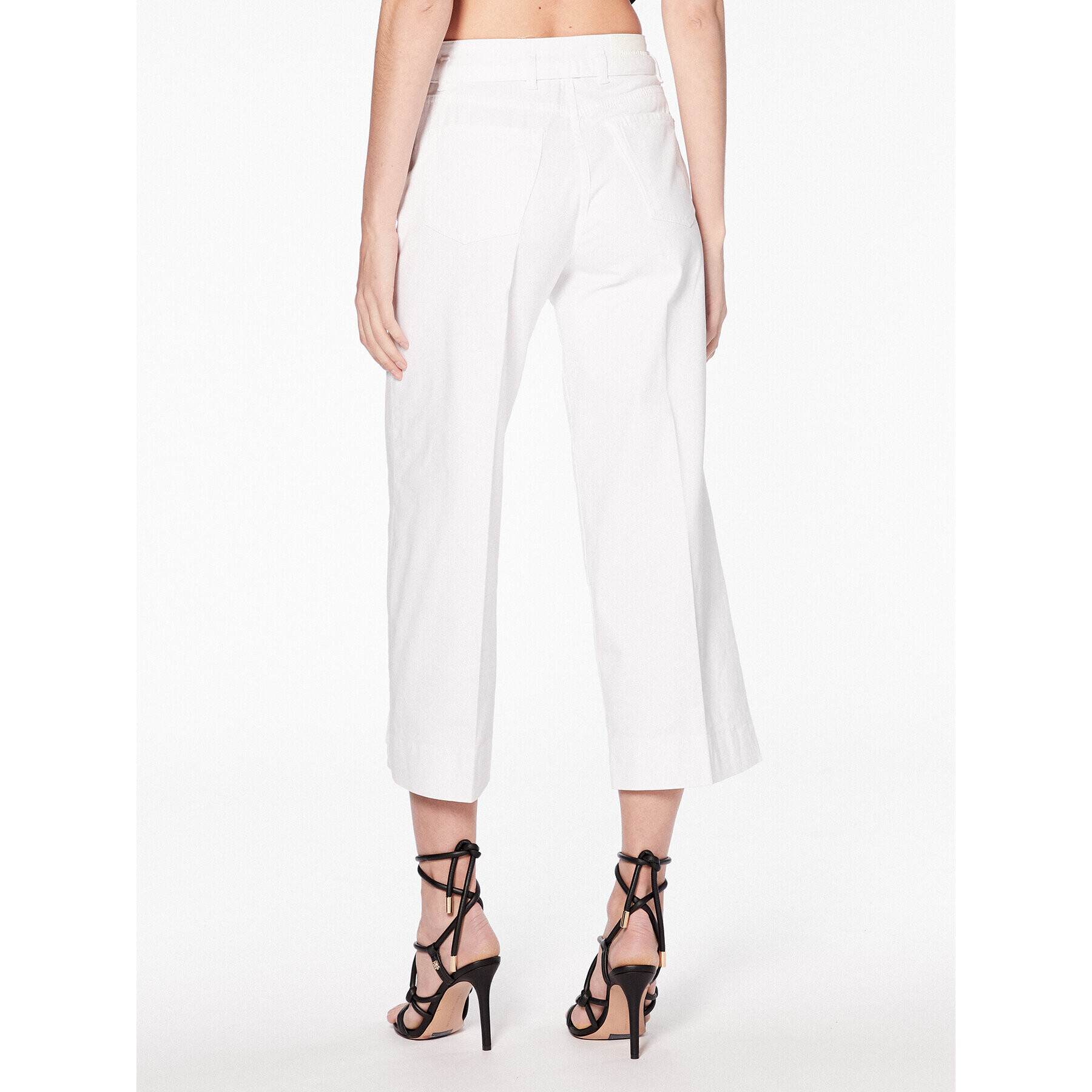 Pinko Дънки Peggy 100168 A0G7 Бял Flare Fit - Pepit.bg