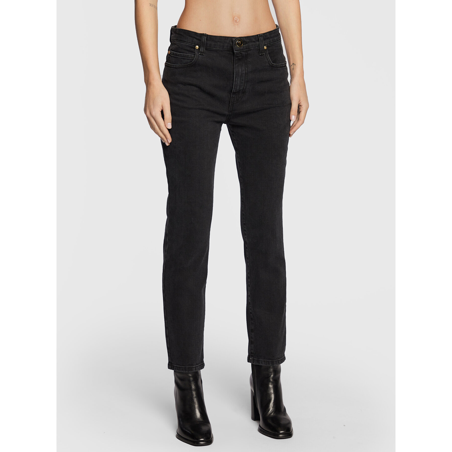 Pinko Дънки Sissy 1J10ZG A04Z Черен Slim Fit - Pepit.bg