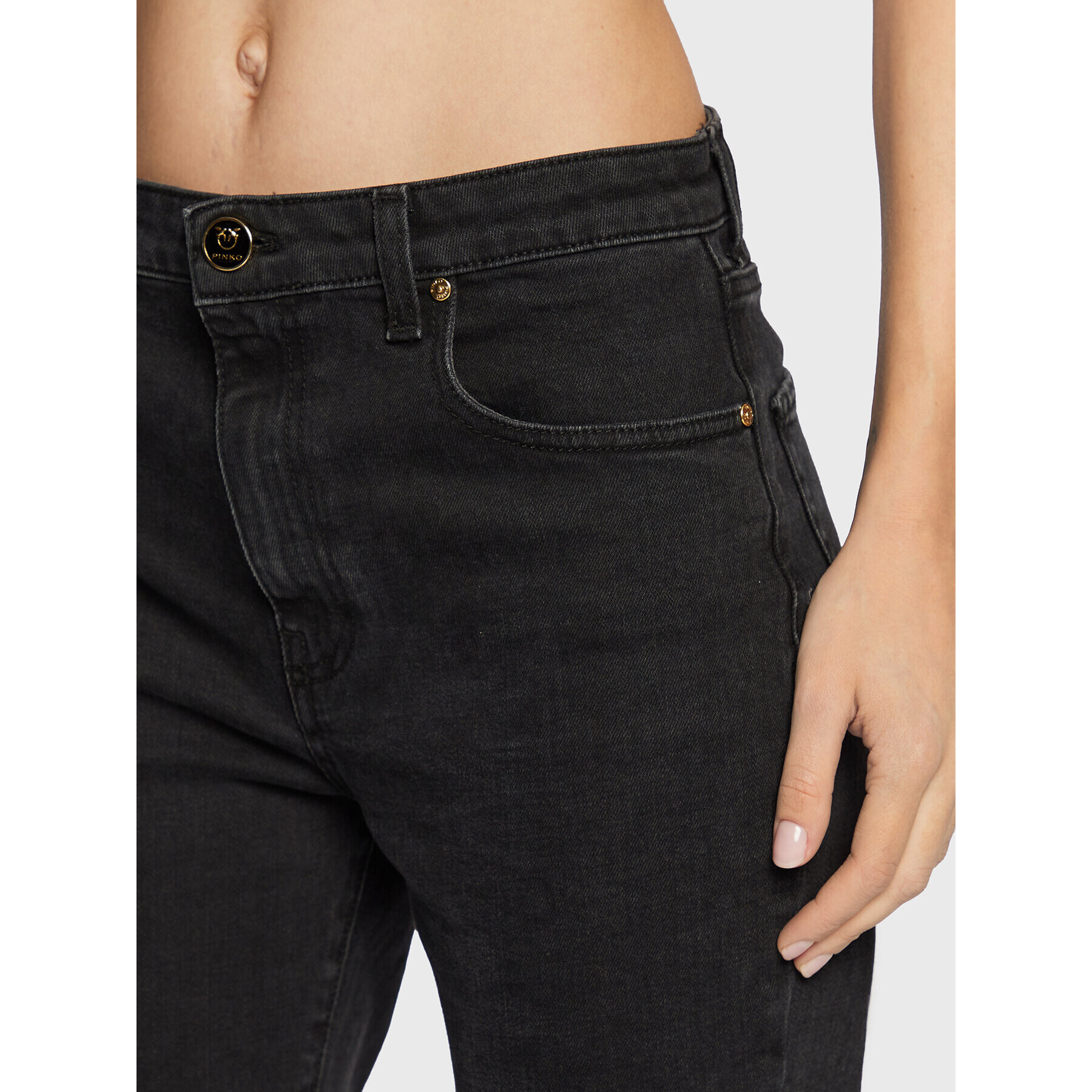 Pinko Дънки Sissy 1J10ZG A04Z Черен Slim Fit - Pepit.bg