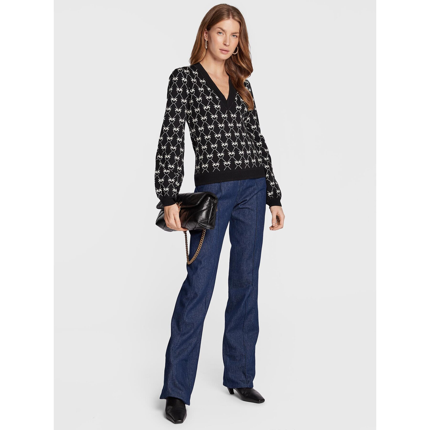 Pinko Дънки Strillo 1J111L A09I Син Flare Fit - Pepit.bg