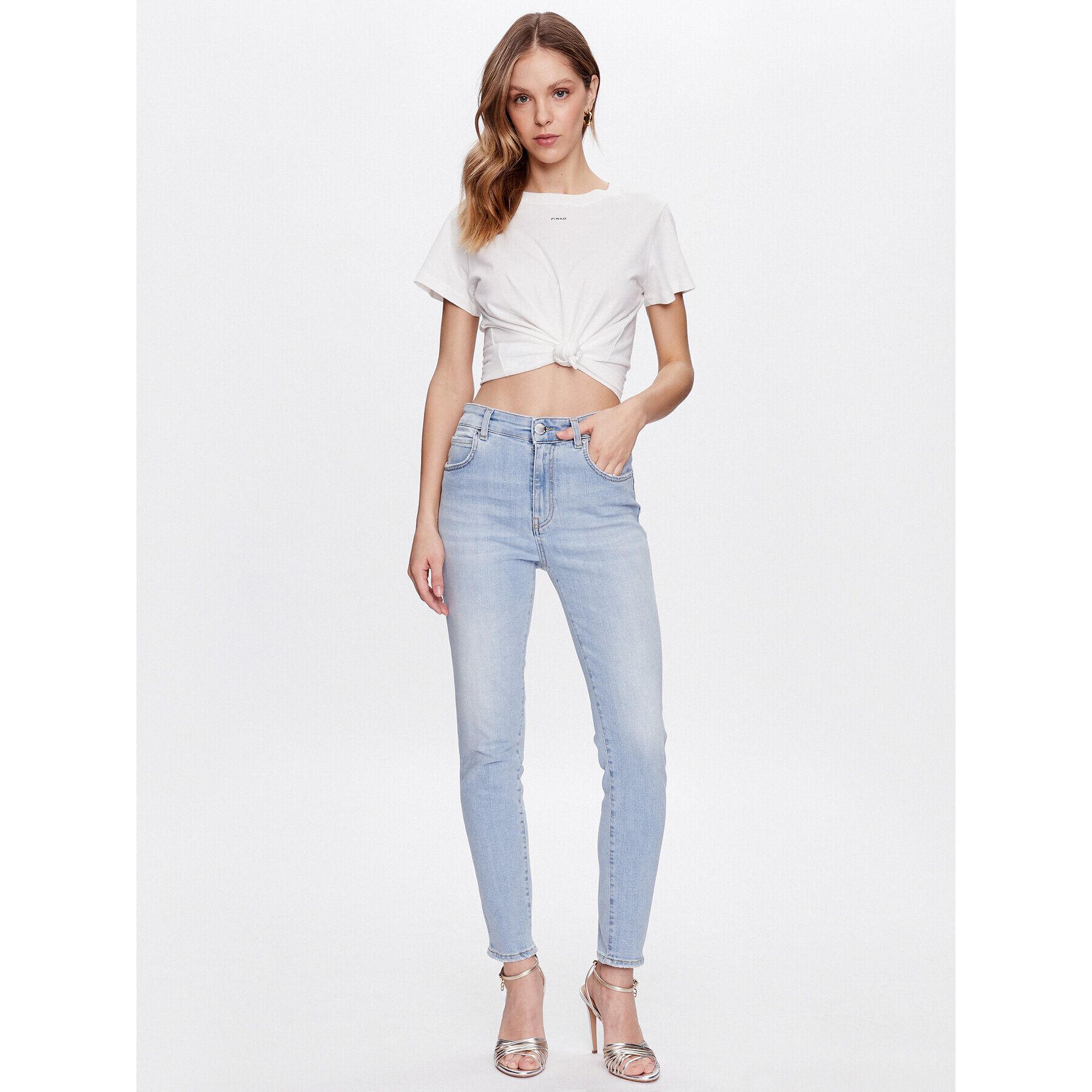 Pinko Дънки Susan 100163 A0MS Син Skinny Fit - Pepit.bg
