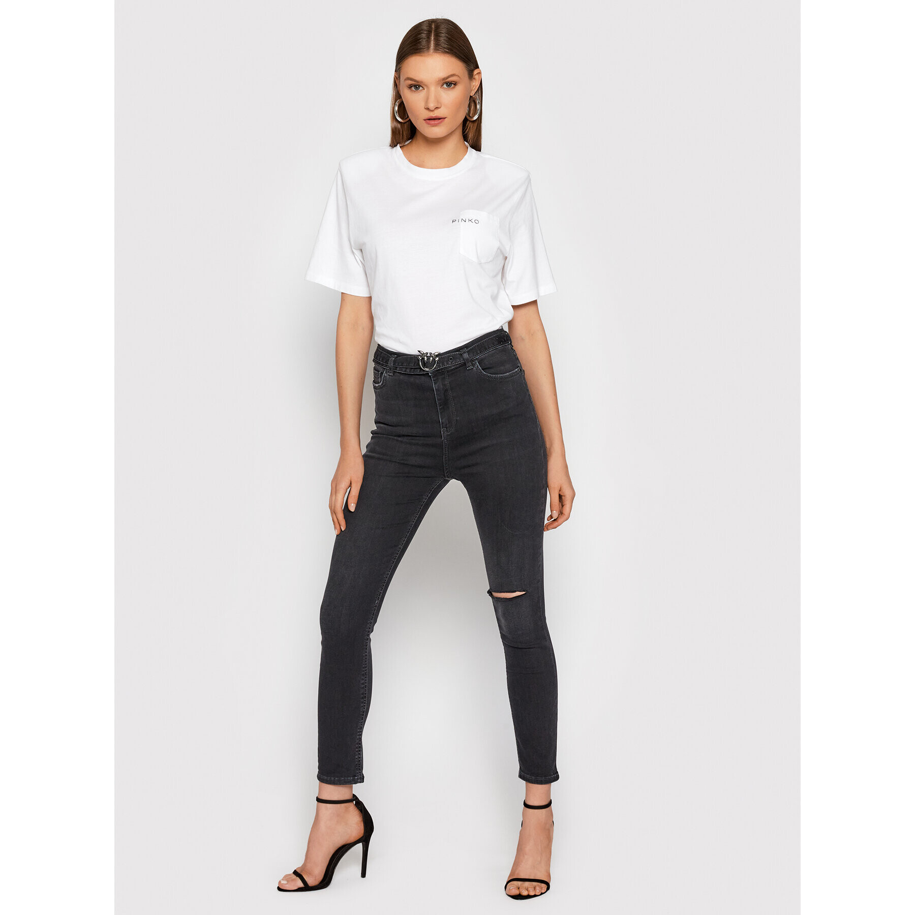 Pinko Дънки Susan 1J10P2 Y78P Черен Skinny Fit - Pepit.bg