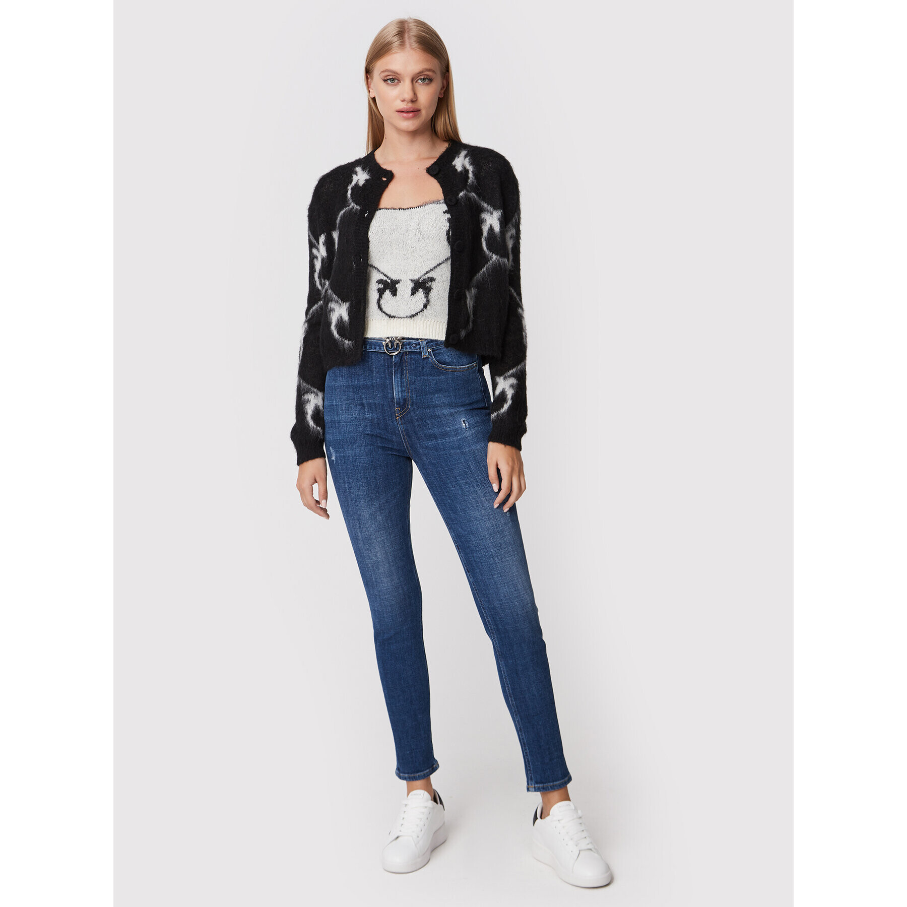 Pinko Дънки Susan 1J10YV Y78Q Тъмносин Skinny Fit - Pepit.bg